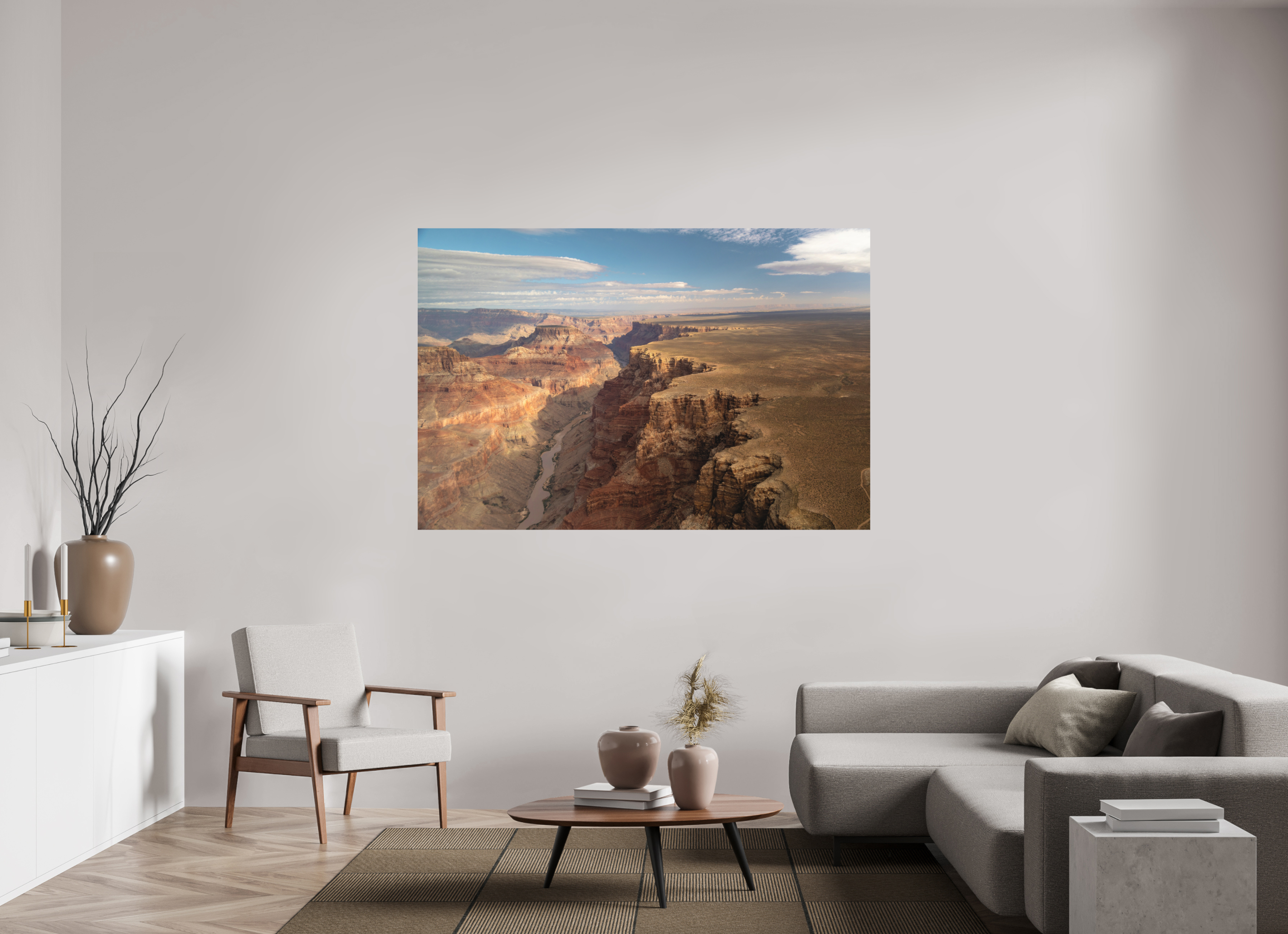 180 x 120 cm, Aluminium Grand Canyon vue du ciel