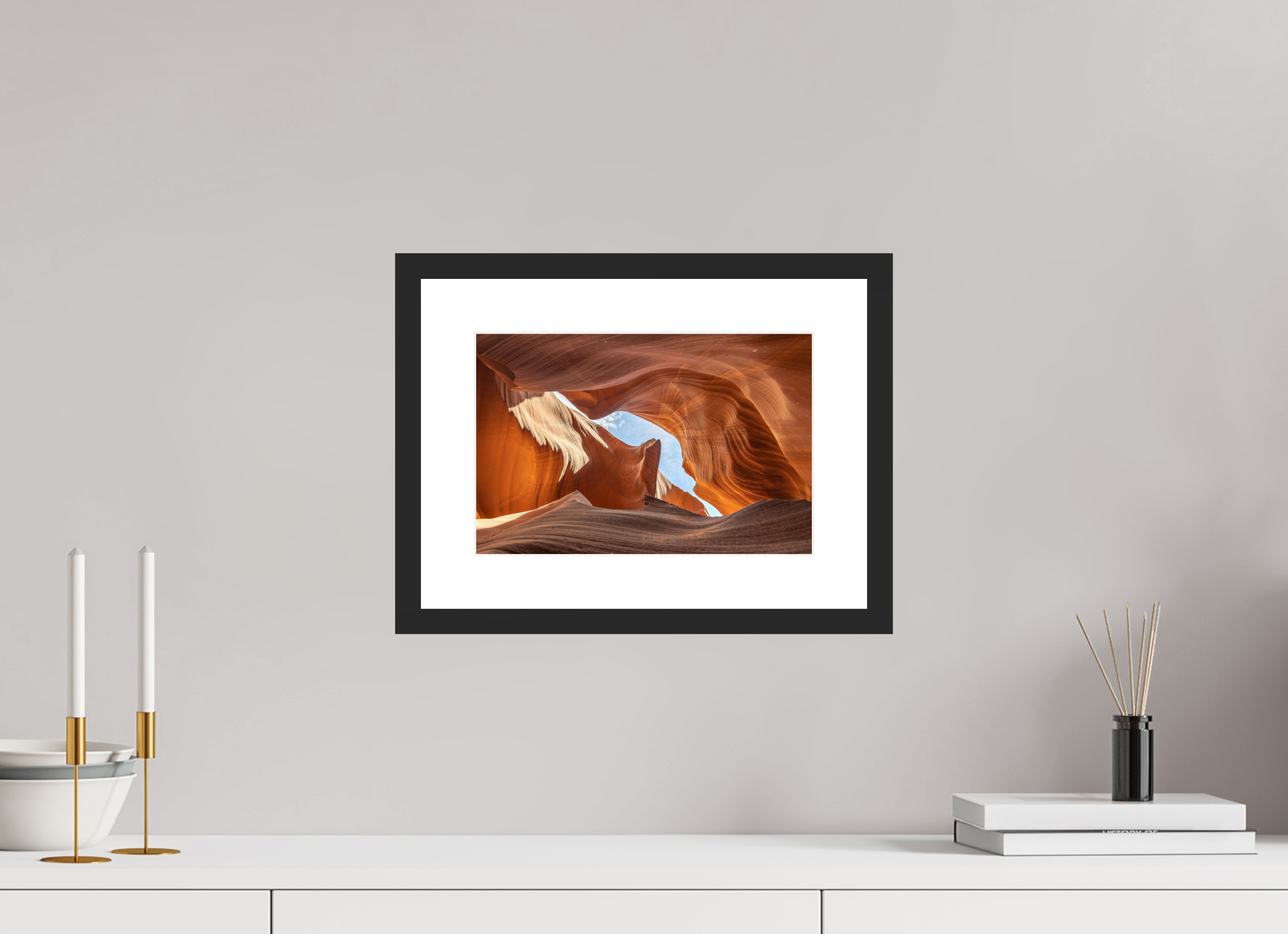 30 x 20 cm, Cadre avec passe partout Antelope Canyon