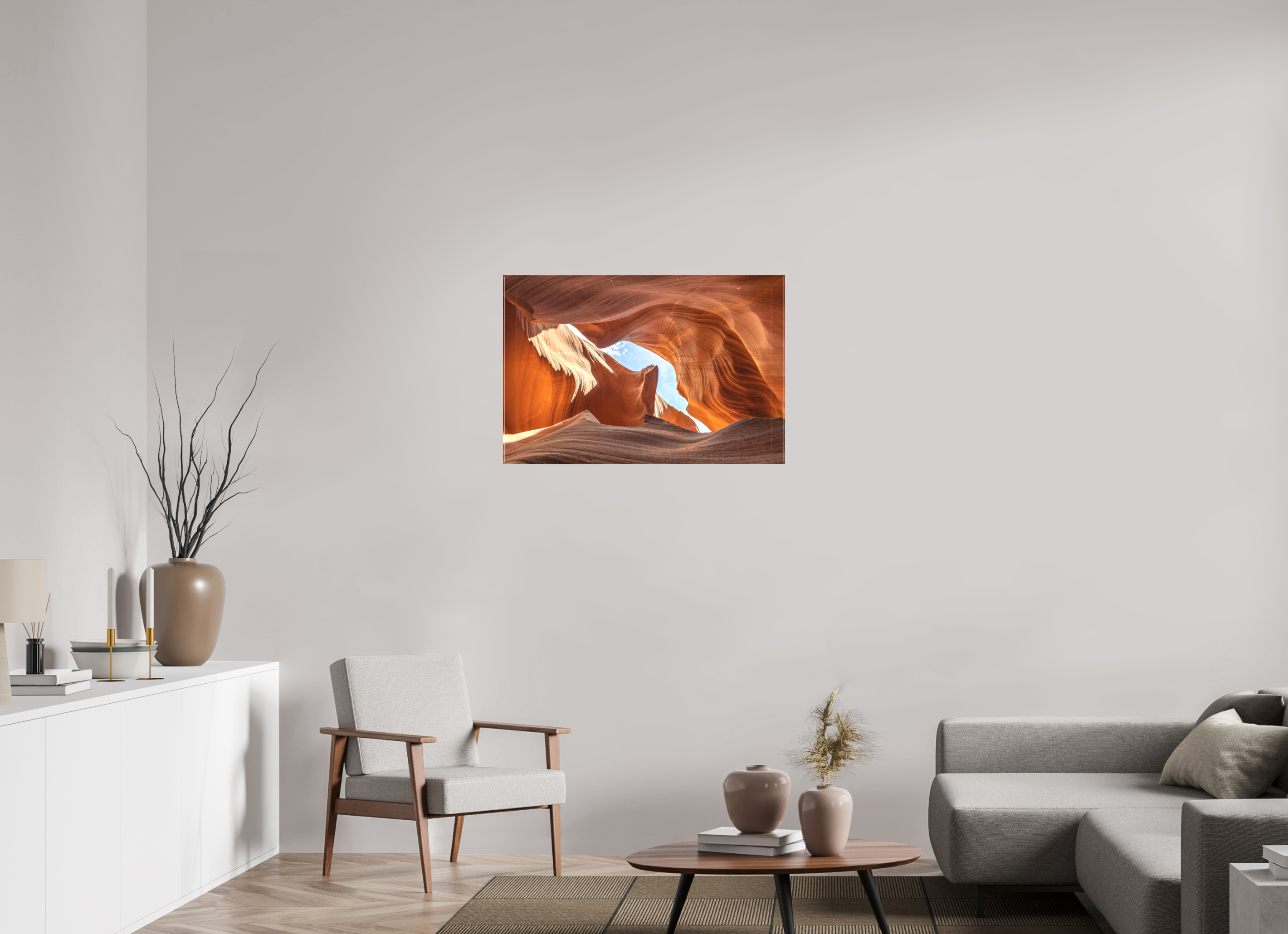 90 x 60 cm, Cadre simple Matte on Stretcher Frame Antelope Canyon
