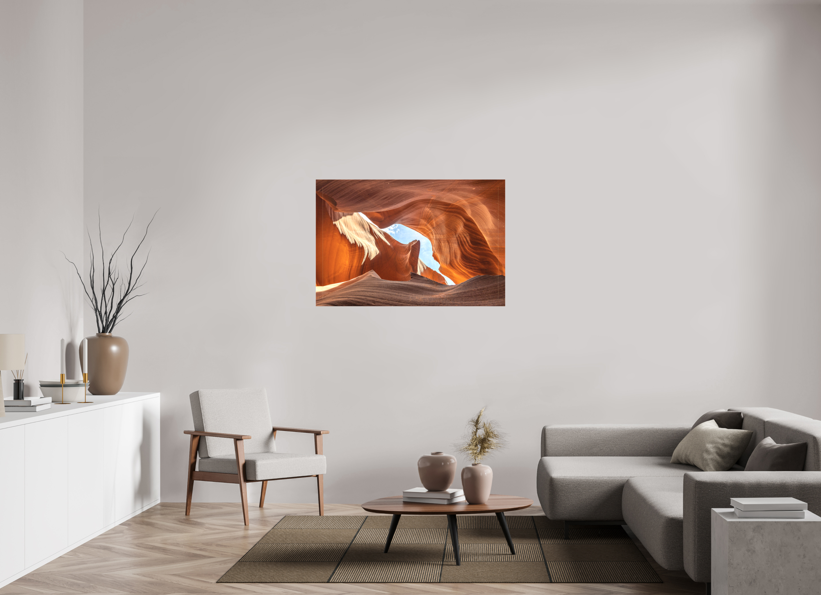 120 x 80 cm, Cadre simple Matte on Stretcher Frame Antelope Canyon