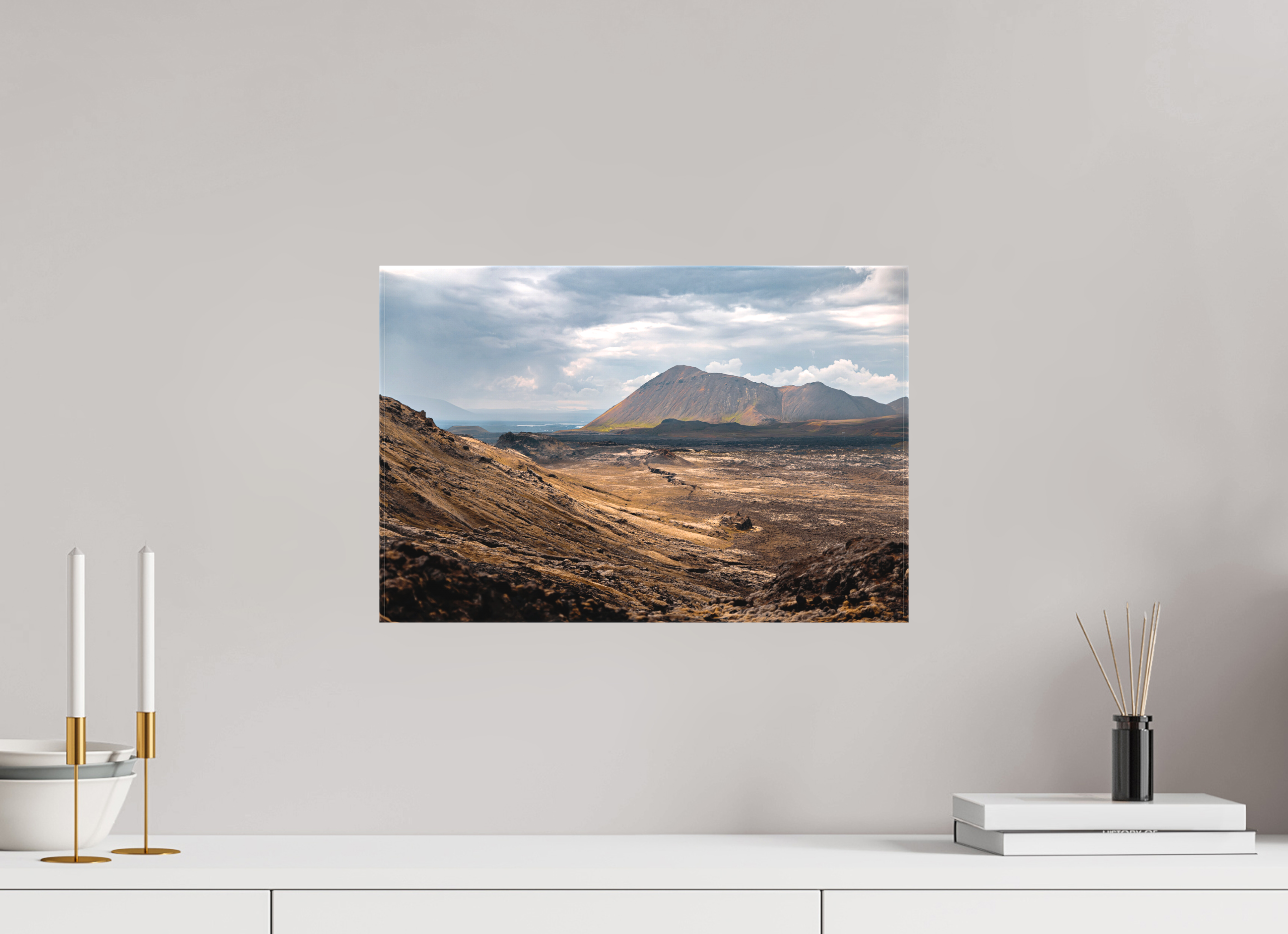 45 x 30 cm, Cadre simple Matte on Stretcher Frame Fire Land