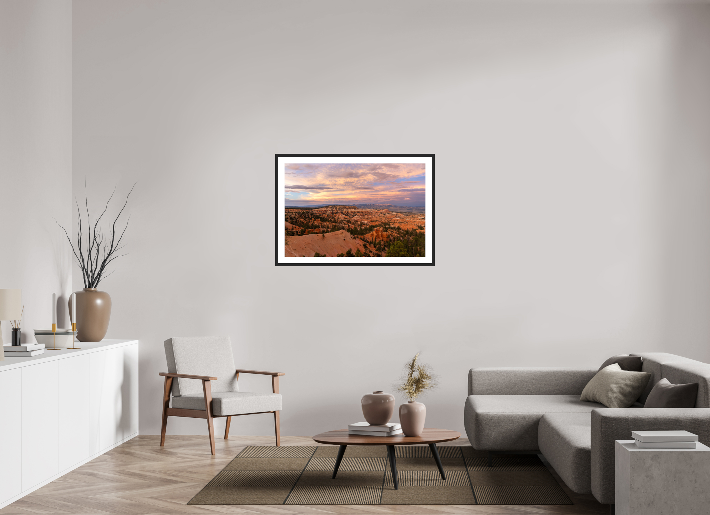 105 x 70 cm, Cadre avec passe partout Bryce Canyon