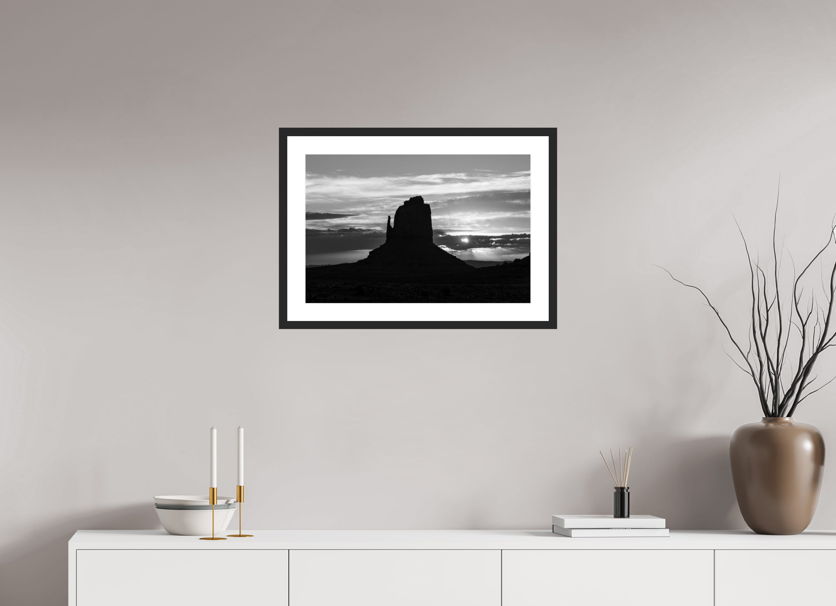 60 x 40 cm, Cadre avec passe partout East Mitten Butte