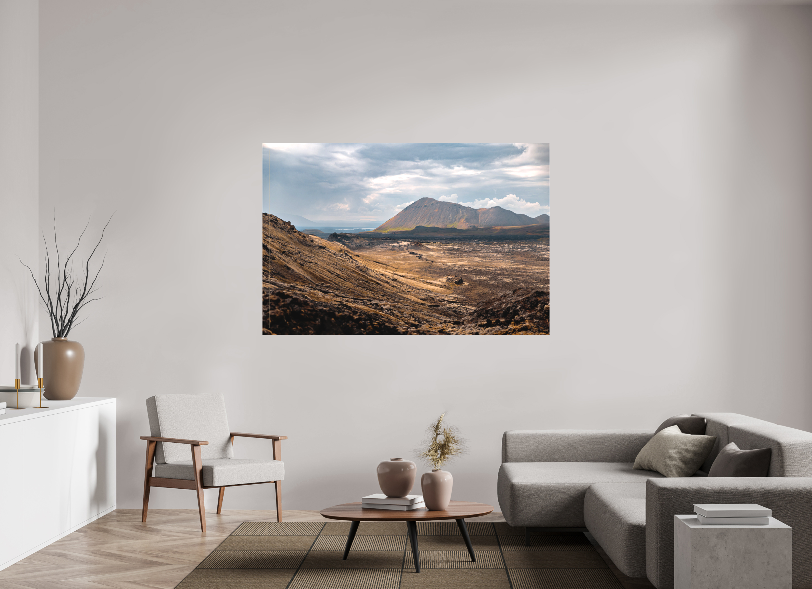 180 x 120 cm, Cadre simple Matte on Stretcher Frame Fire Land