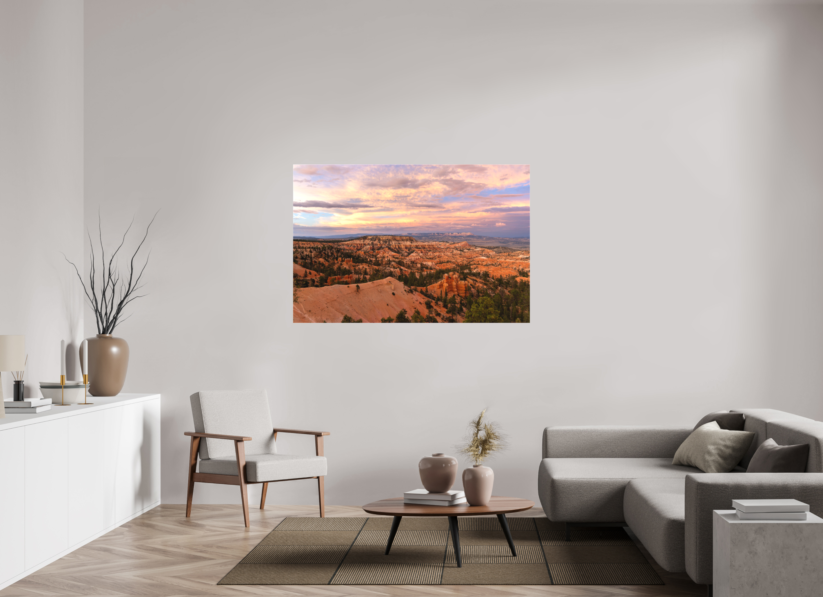 150 x 100 cm, Cadre simple Matte on Stretcher Frame Bryce Canyon