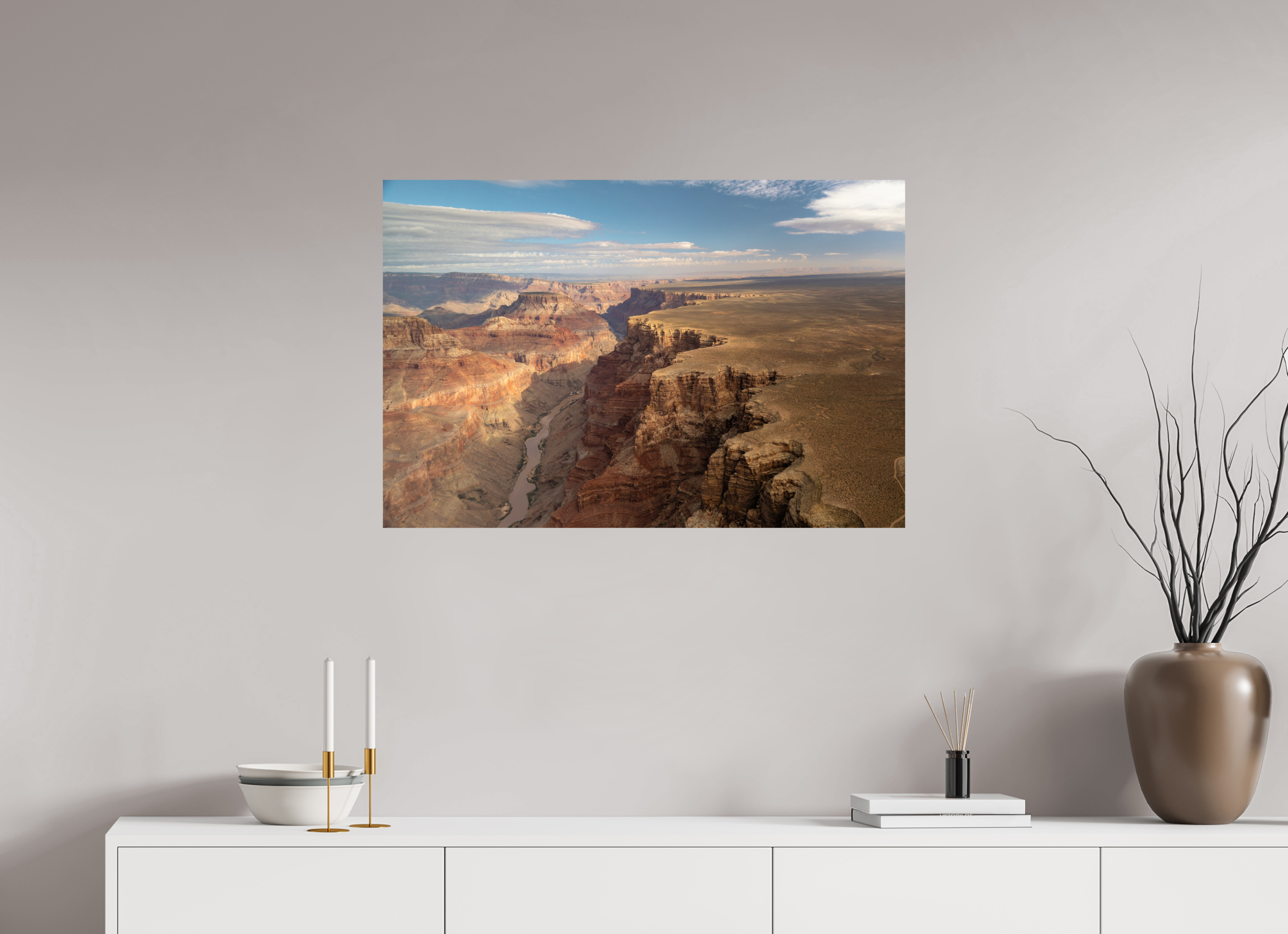 90 x 60 cm, Photo Print On Fuji Crystal DP II Grand Canyon vue du ciel