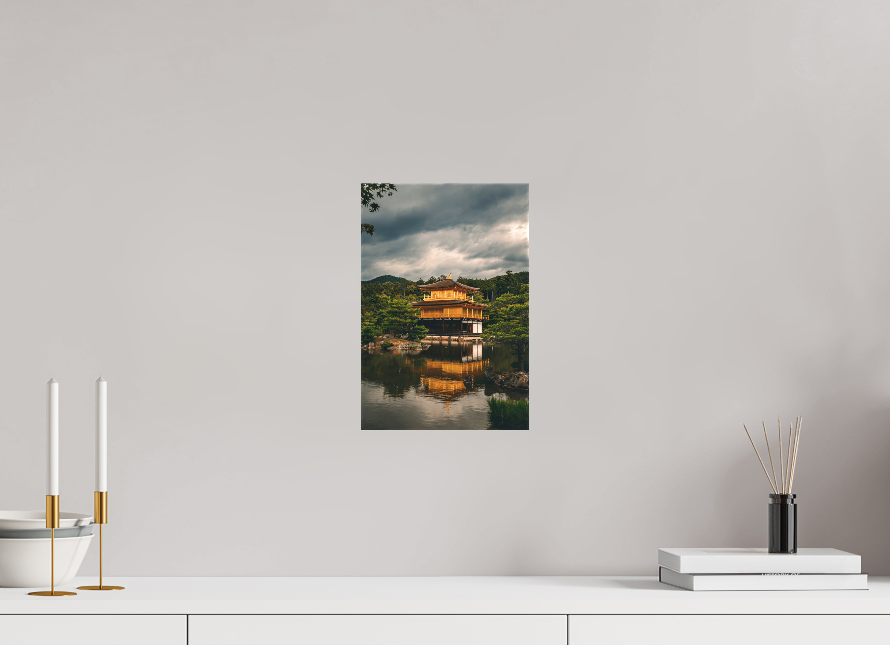 20 x 30 cm, Cadre simple Matte on Stretcher Frame Kinkaku-ji