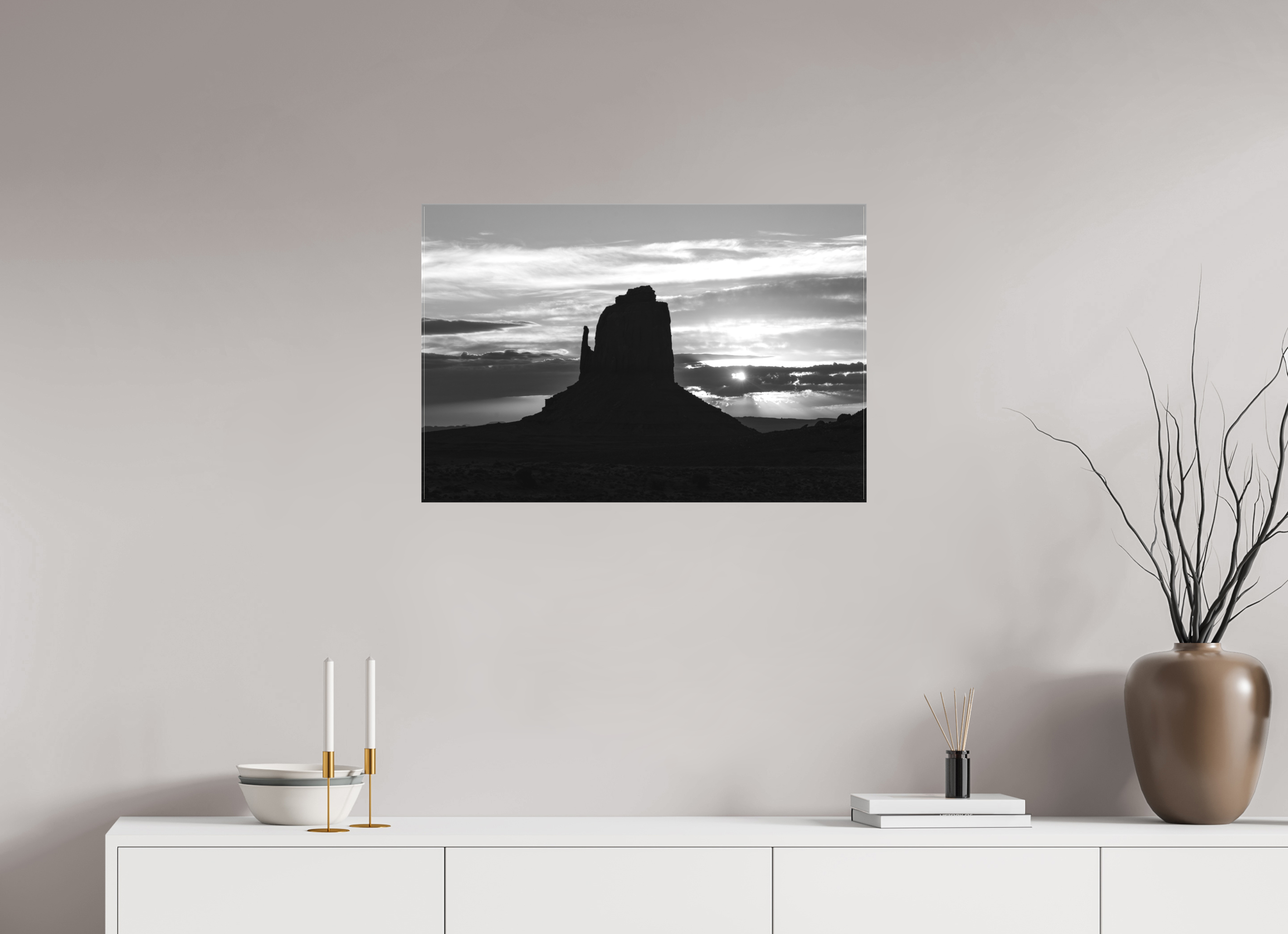 75 x 50 cm, Cadre simple Matte on Stretcher Frame East Mitten Butte
