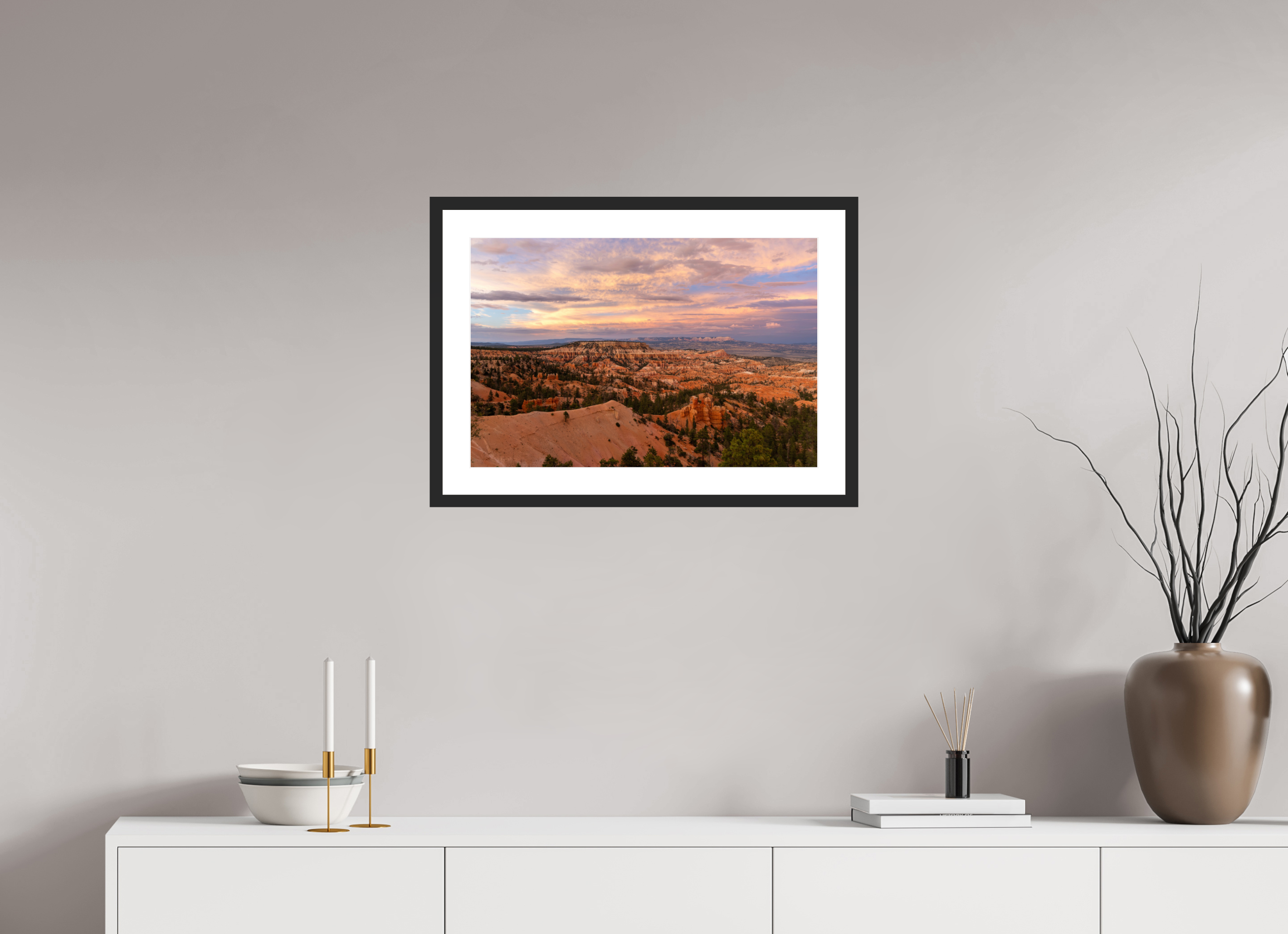 60 x 40 cm, Cadre avec passe partout Bryce Canyon