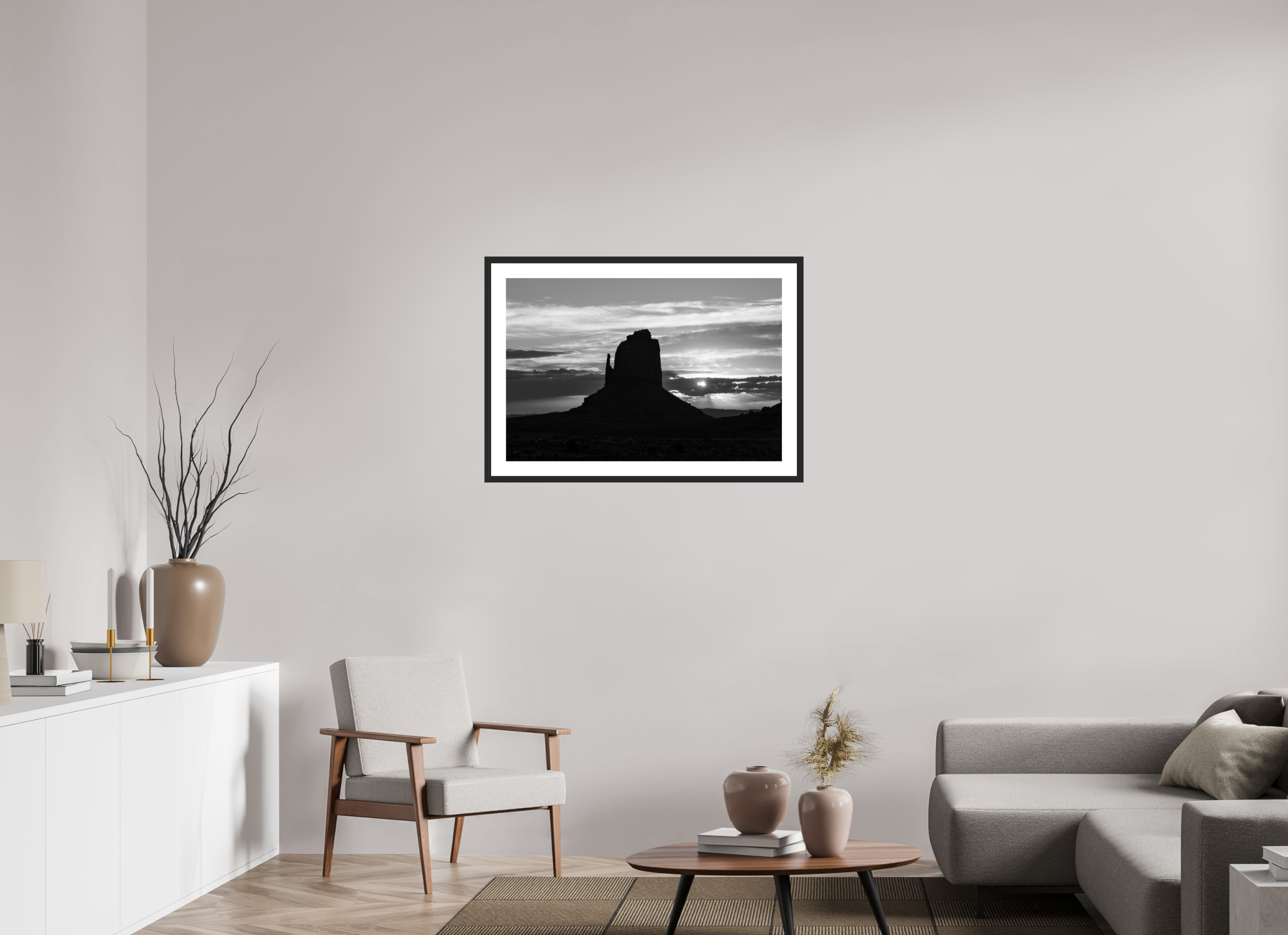 90 x 60 cm, Cadre avec passe partout East Mitten Butte