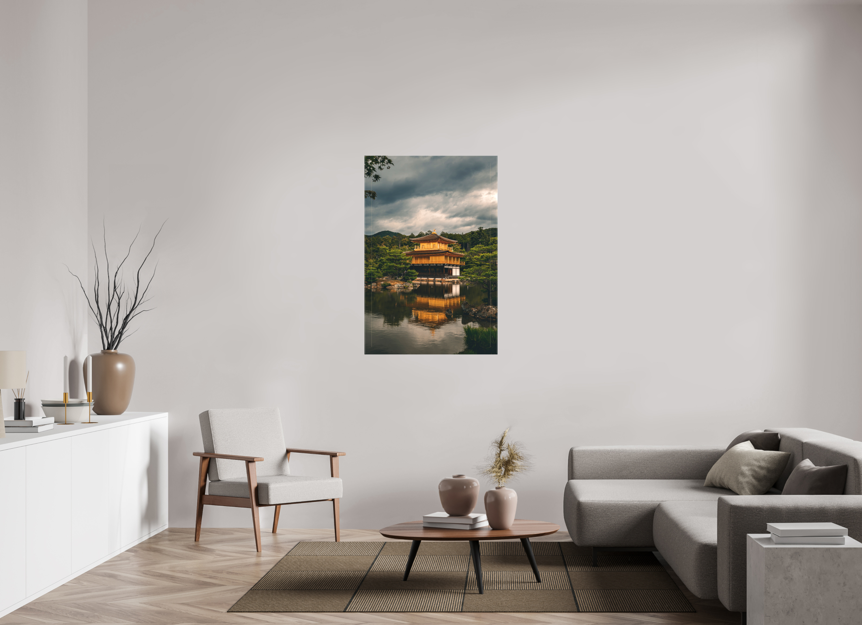 80 x 120 cm, Cadre simple Matte on Stretcher Frame Kinkaku-ji