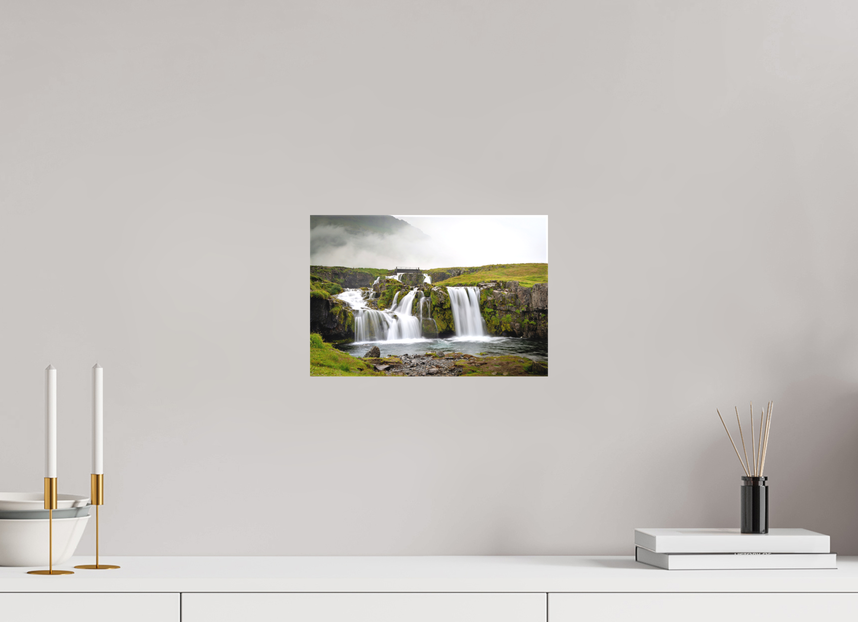 30 x 20 cm, Cadre simple Matte on Stretcher Frame Kirkjufellsfoss