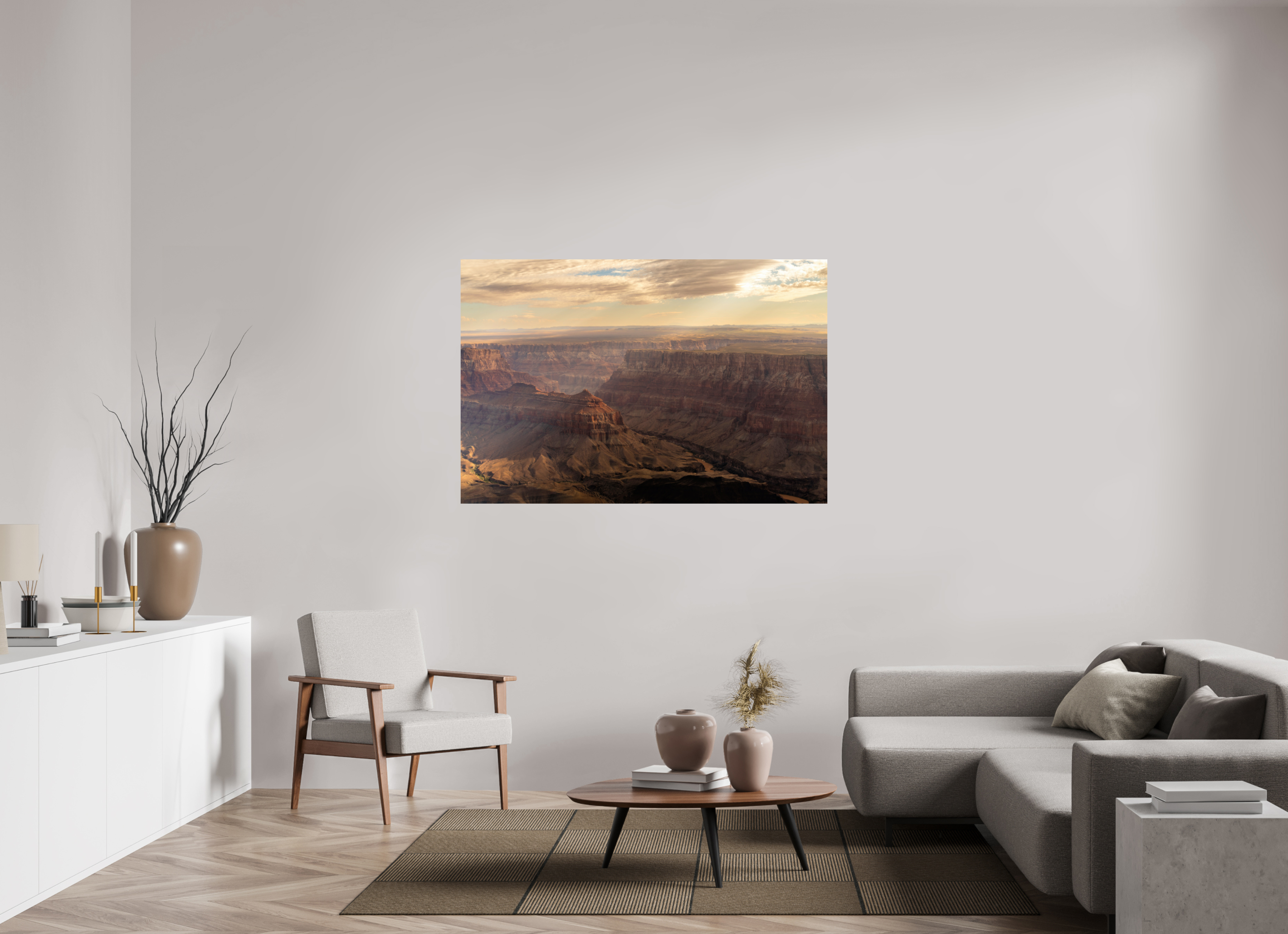 150 x 100 cm, Papier Fuji Crystal Grand Canyon au coucher du Soleil