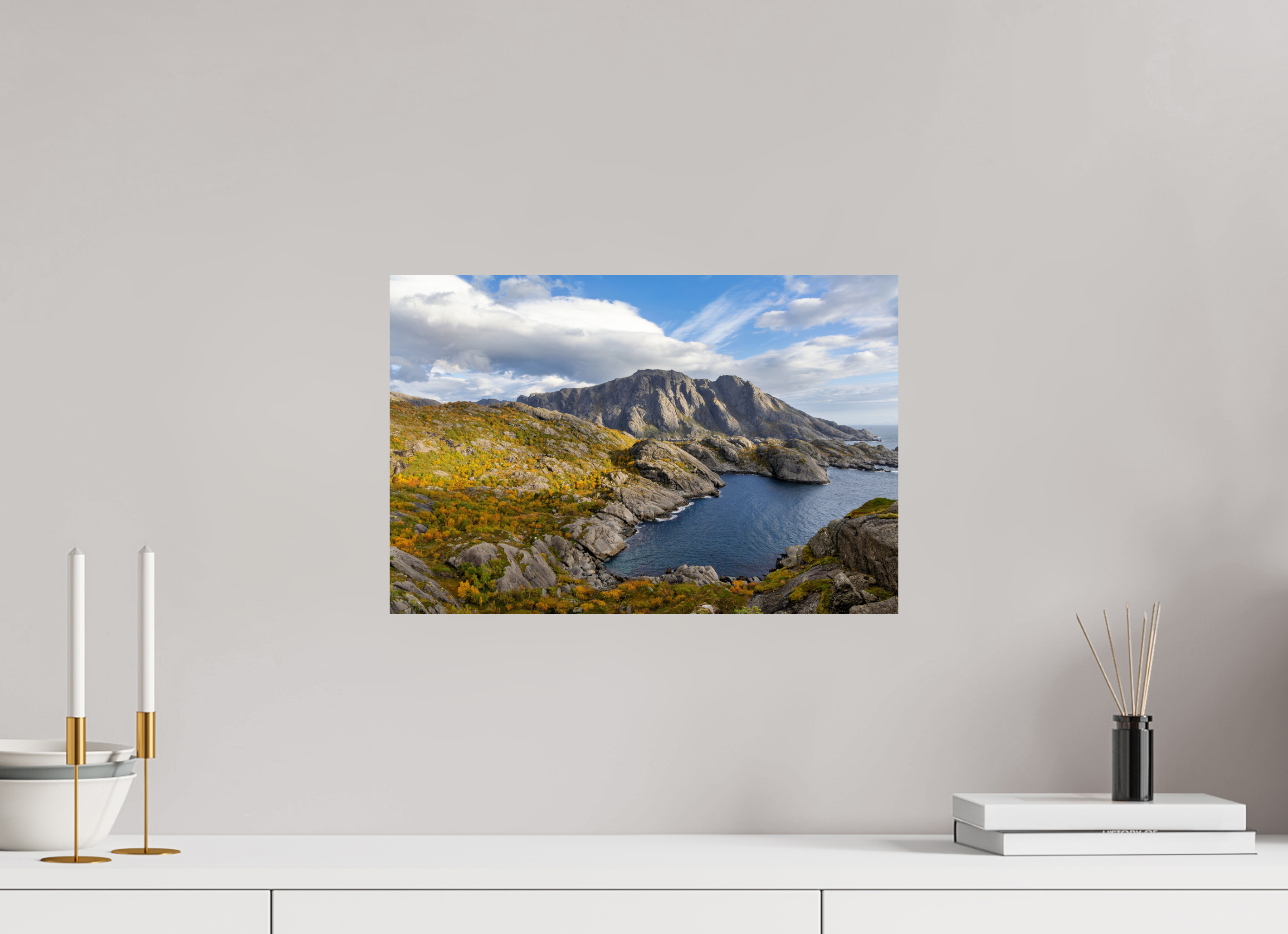 45 x 30 cm, Photo Print On Fuji Crystal DP II Couleurs d'automne aux îles Lofoten