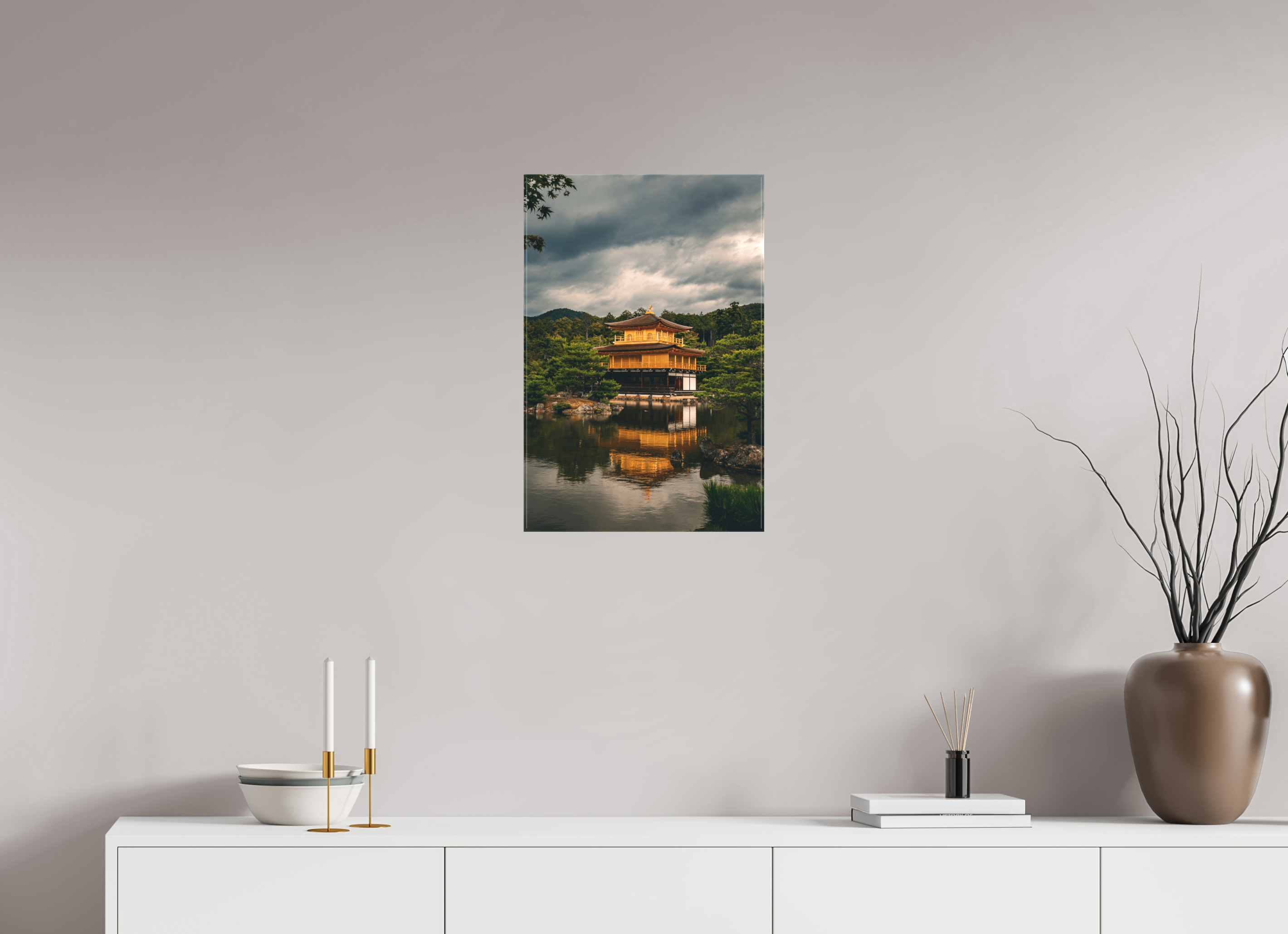 40 x 60 cm, Cadre simple Matte on Stretcher Frame Kinkaku-ji