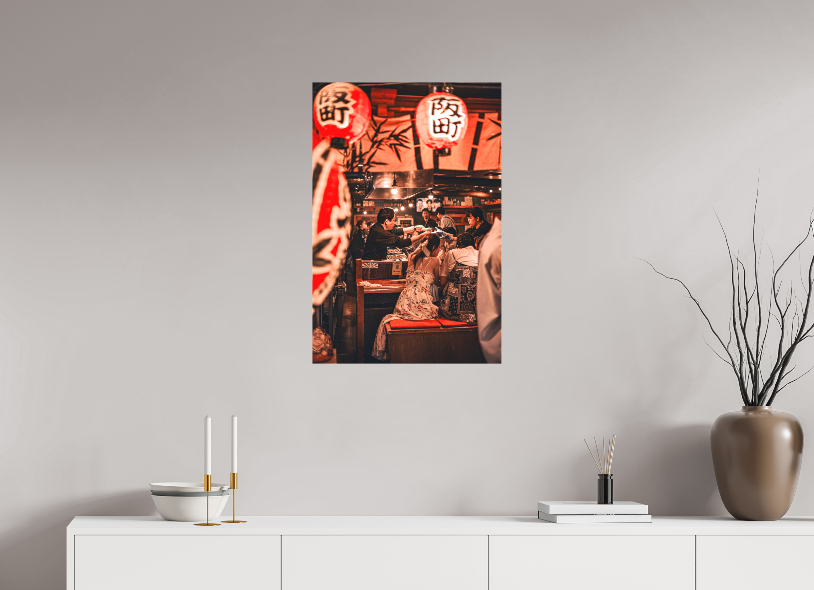 50 x 75 cm, Cadre simple Matte on Stretcher Frame Umeda