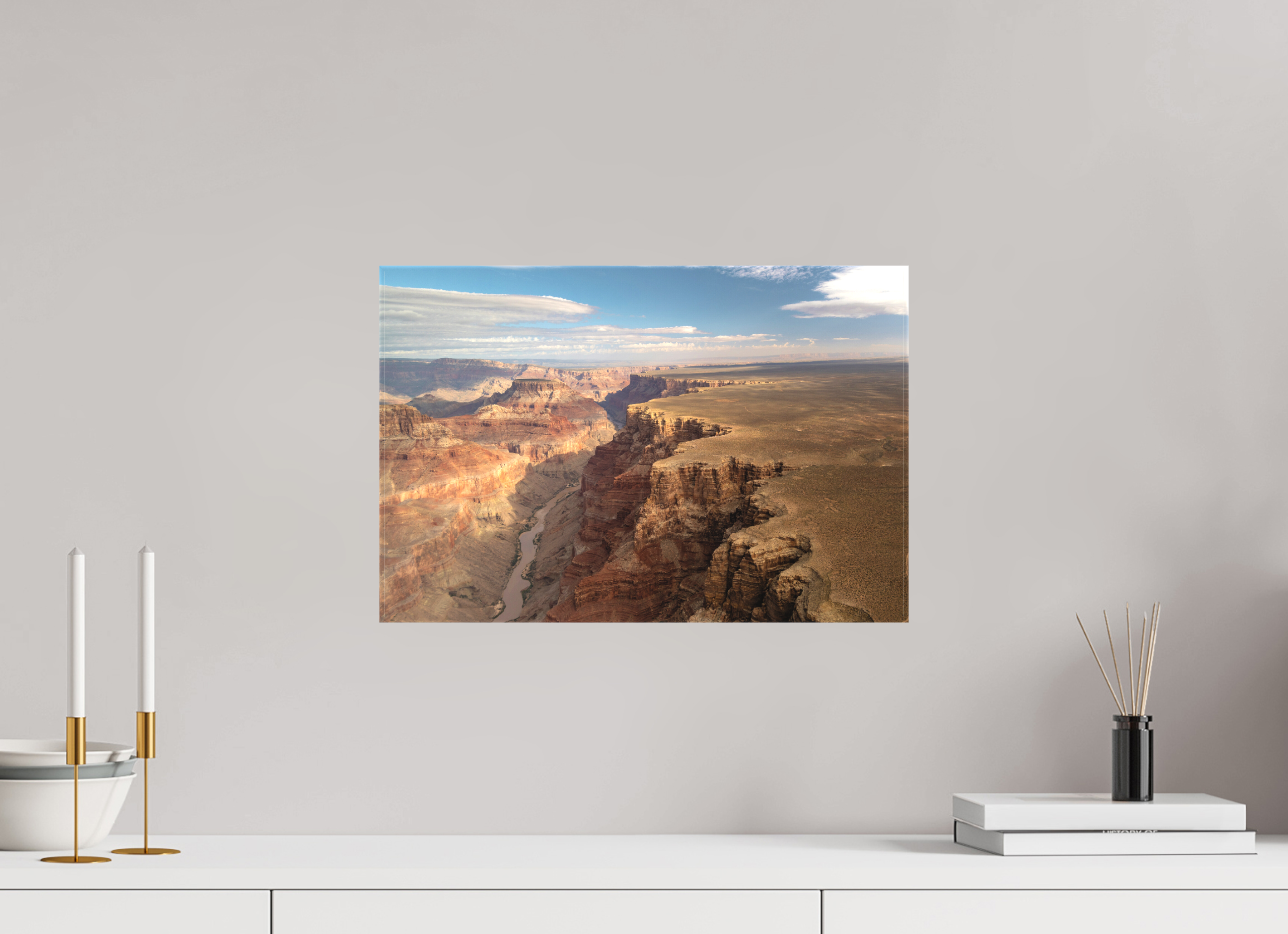 45 x 30 cm, Cadre simple Matte on Stretcher Frame Grand Canyon vue du ciel