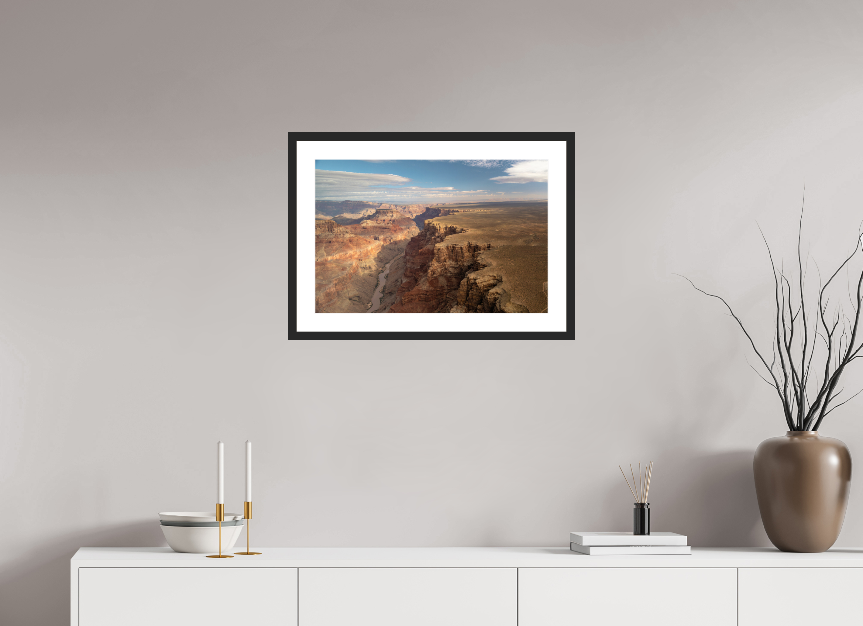 60 x 40 cm, Cadre avec passe partout Grand Canyon vue du ciel