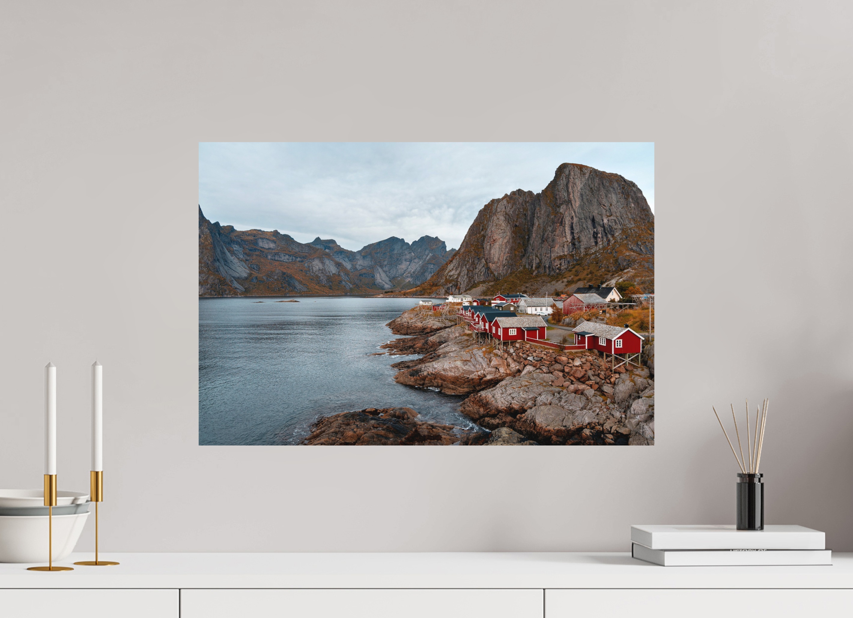 60 x 40 cm, Aluminium Le village de Reine