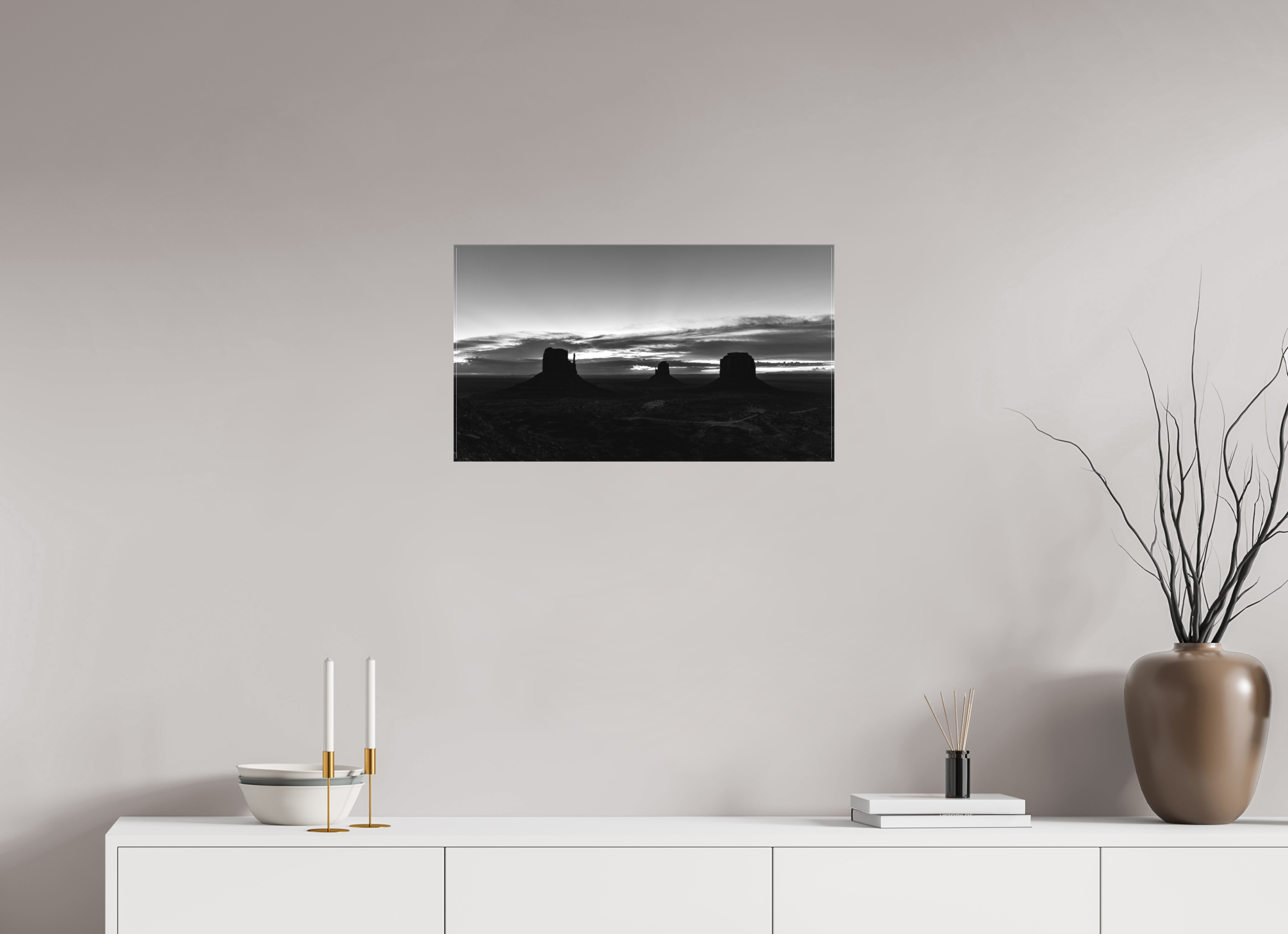 64 x 36 cm, Cadre simple Matte on Stretcher Frame The view