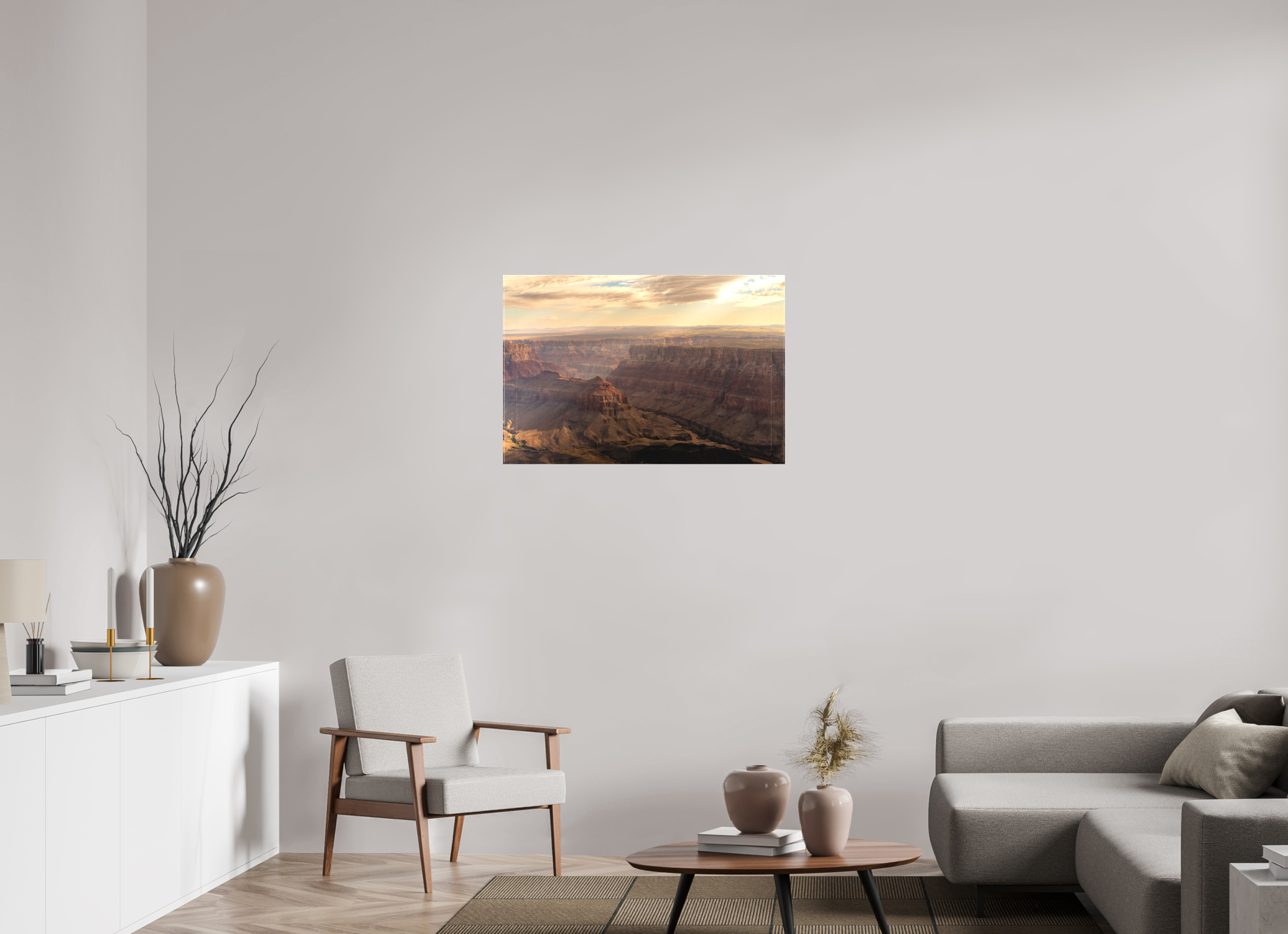 90 x 60 cm, Cadre simple Matte on Stretcher Frame Grand Canyon
