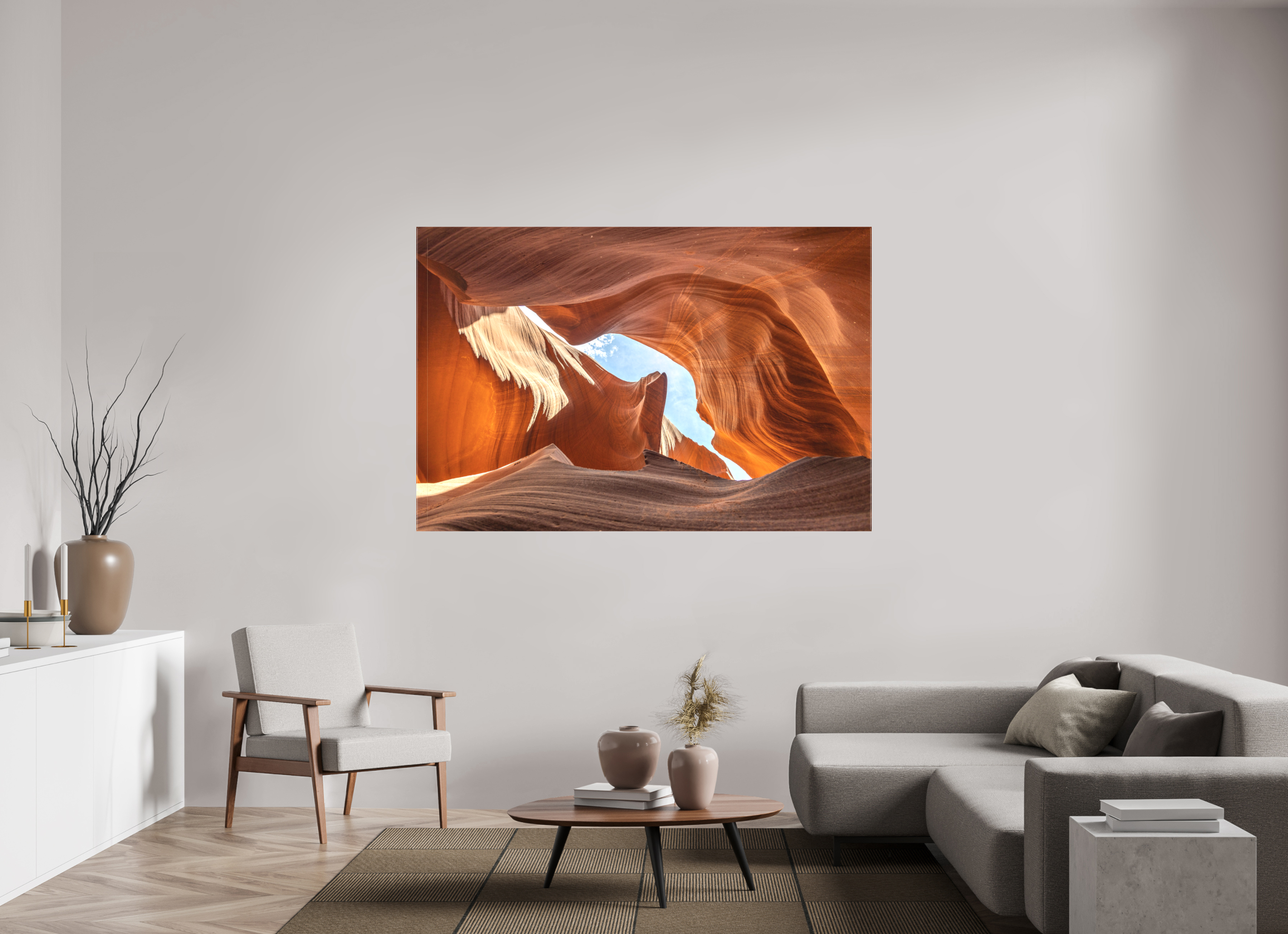 180 x 120 cm, Cadre simple Matte on Stretcher Frame Antelope Canyon