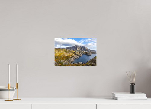 30 x 20 cm, Cadre simple Matte on Stretcher Frame Couleurs d'automne aux îles Lofoten