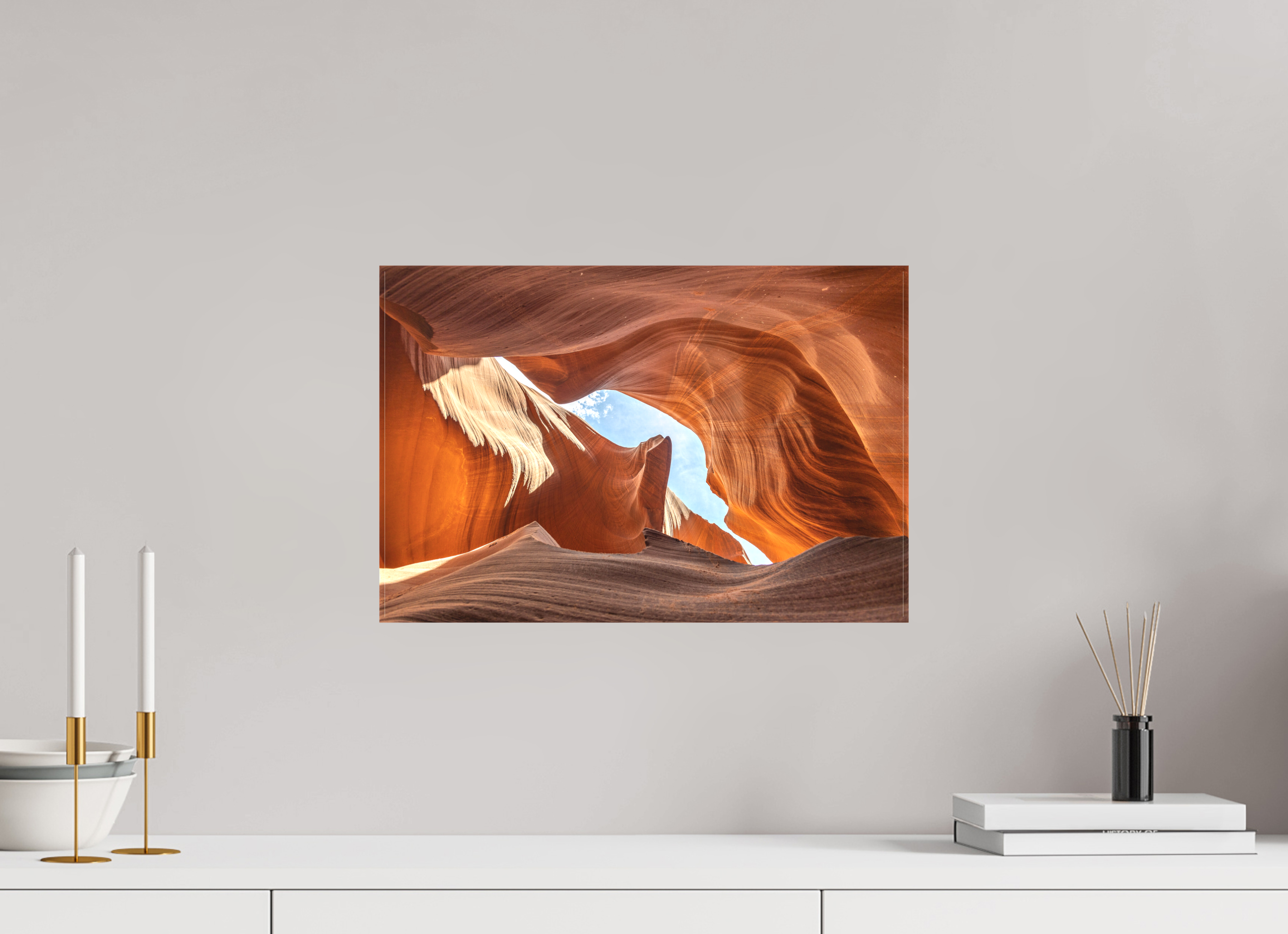 45 x 30 cm, Cadre simple Matte on Stretcher Frame Antelope Canyon
