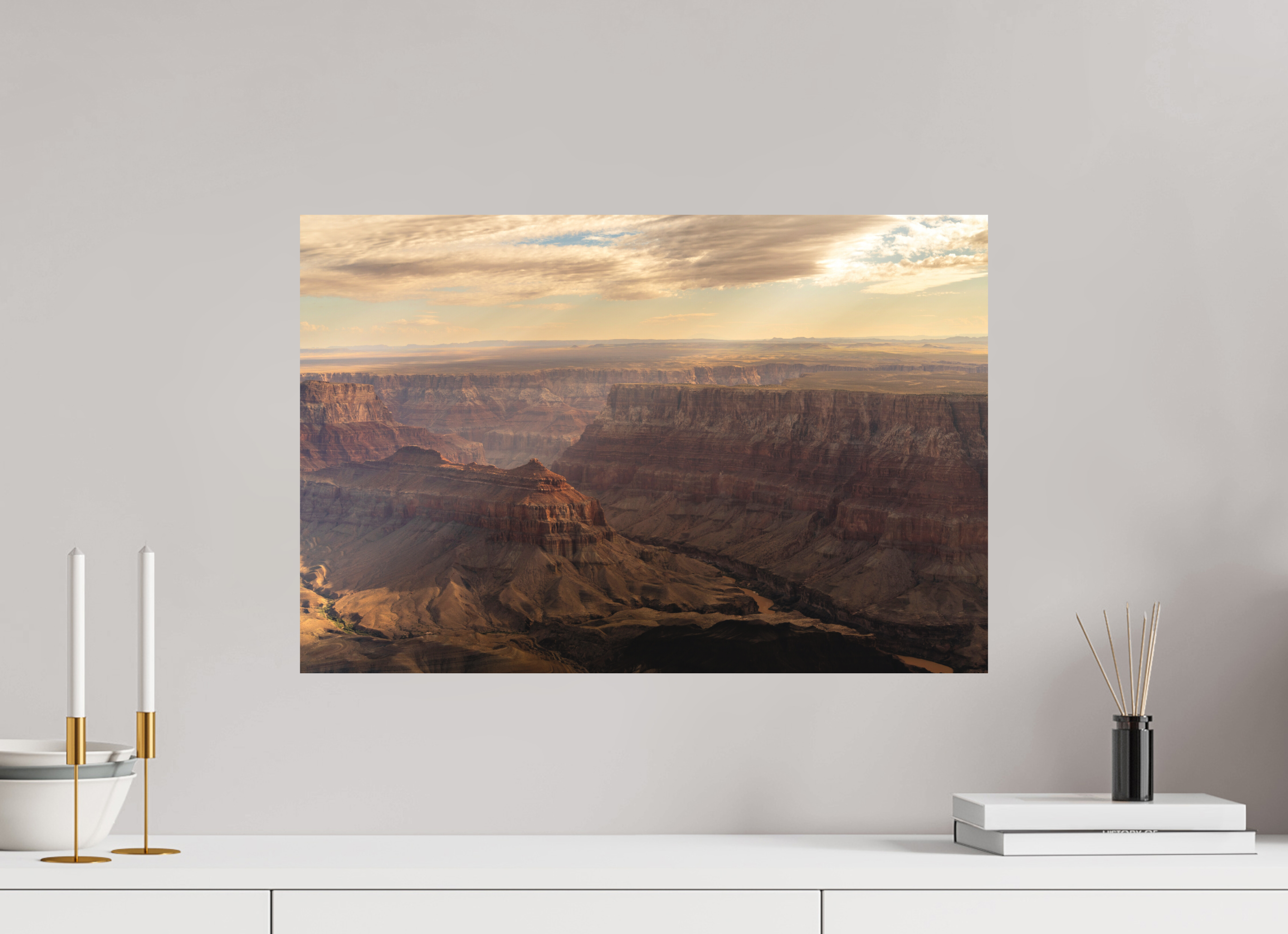 60 x 40 cm, Aluminium Grand Canyon au coucher du Soleil