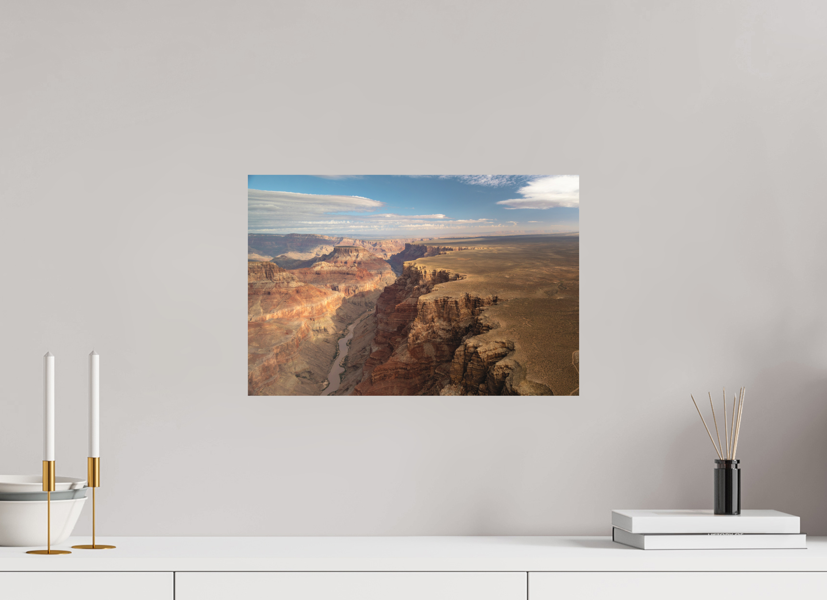 45 x 30 cm, Aluminium Grand Canyon vue du ciel