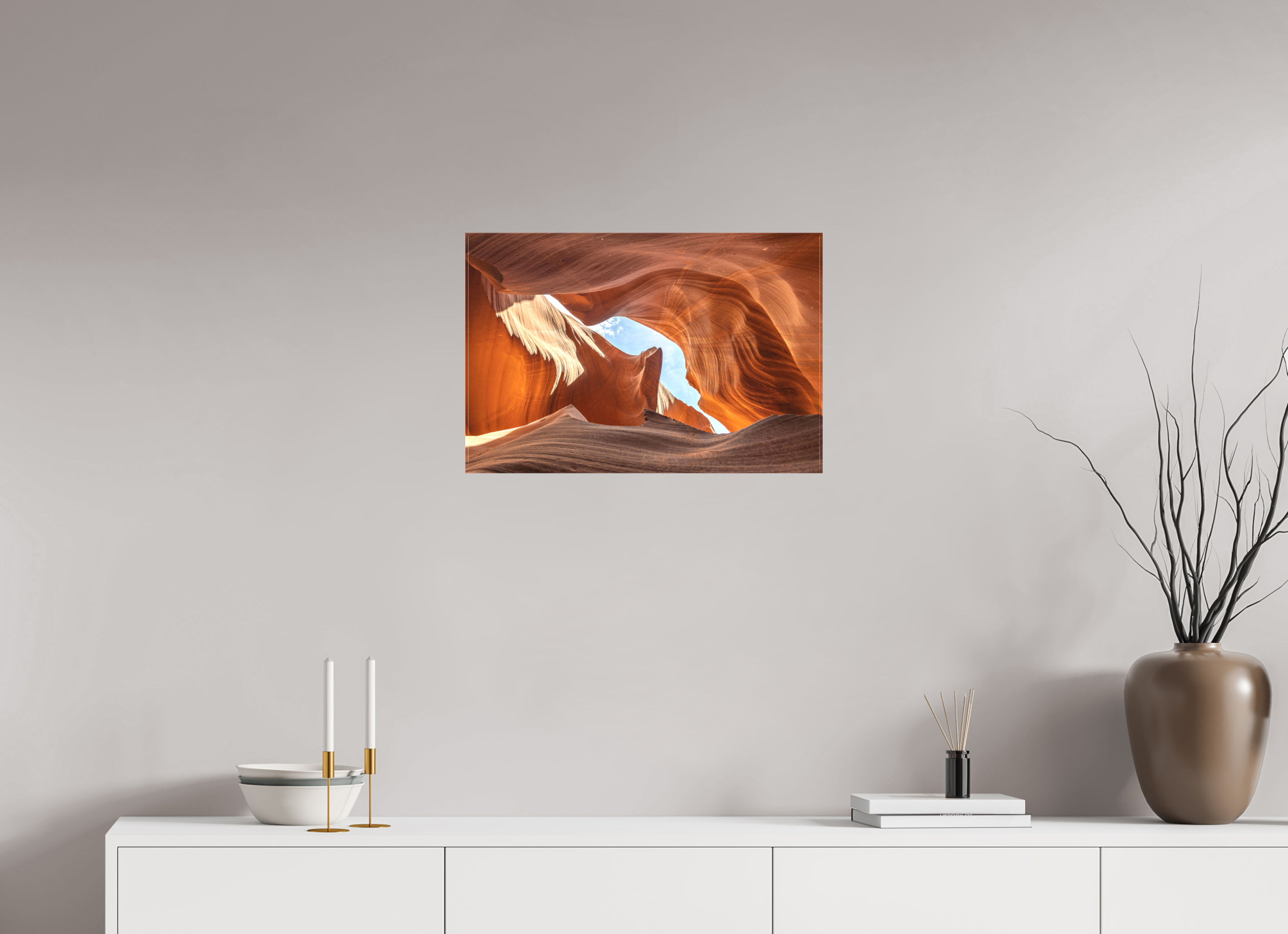 60 x 40 cm, Cadre simple Matte on Stretcher Frame Antelope Canyon