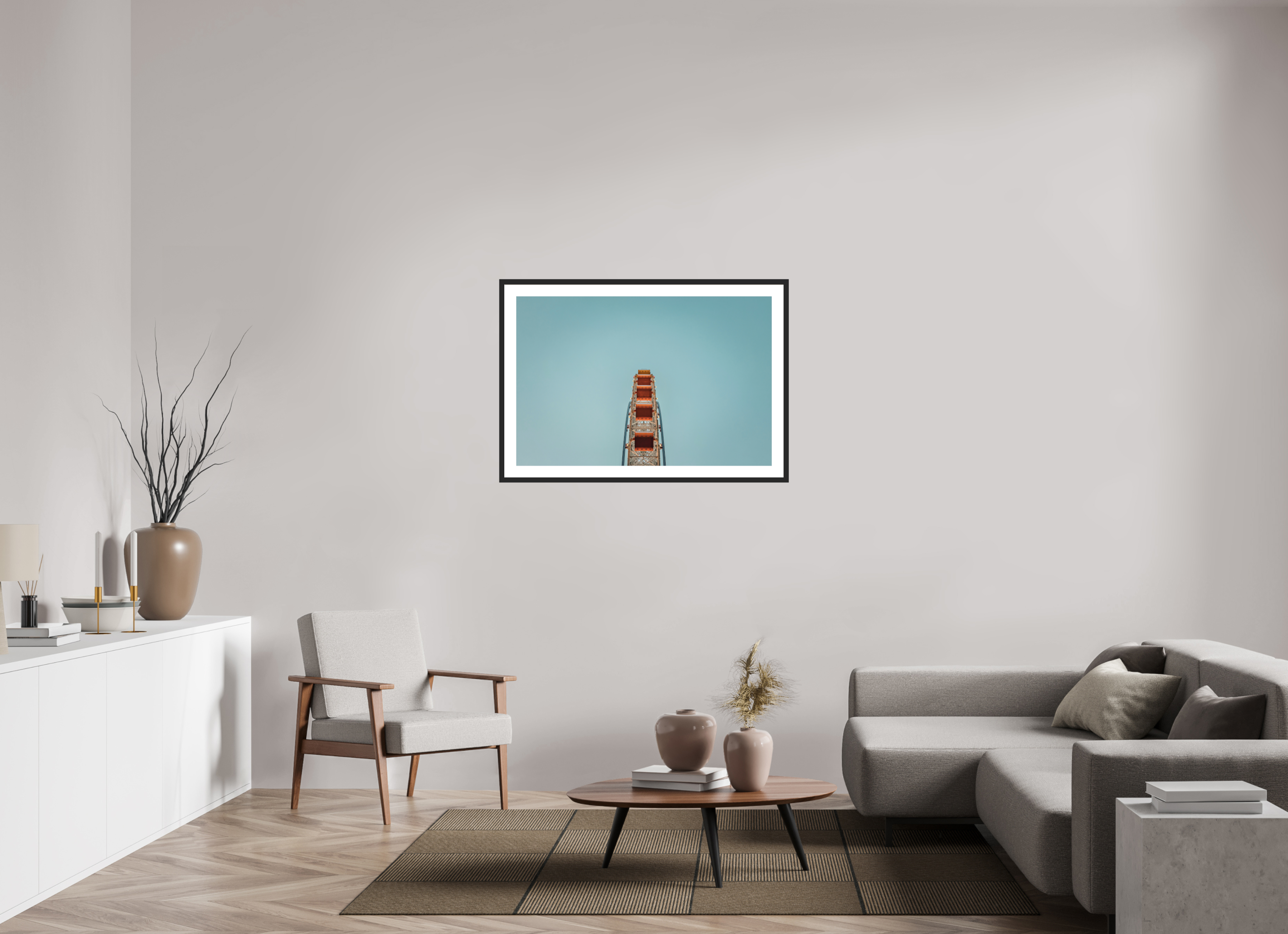 105 x 70 cm, Cadre avec passe partout Tempozan