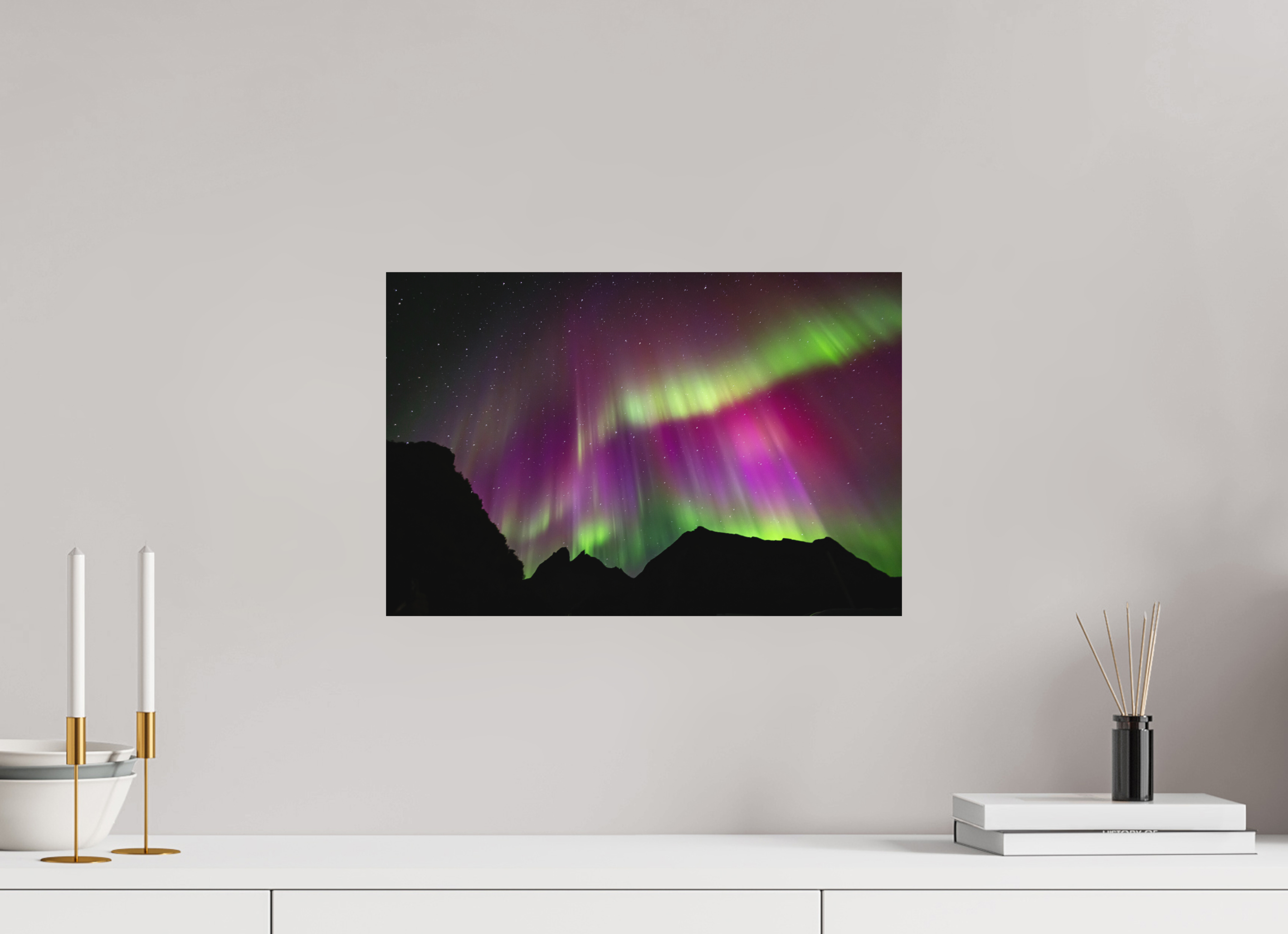 45 x 30 cm, Aluminium Northern Lights