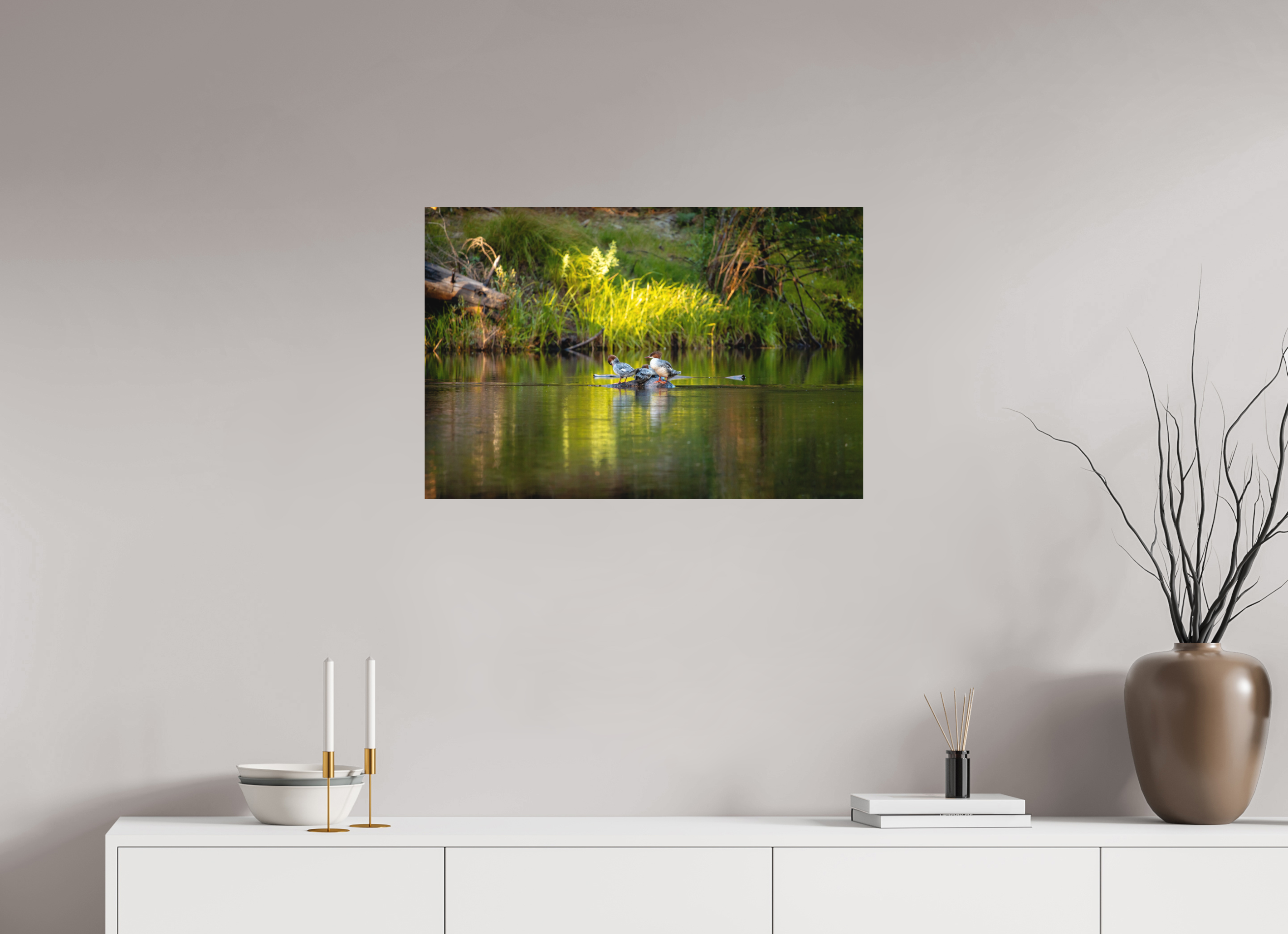 75 x 50 cm, Aluminium Mergus
