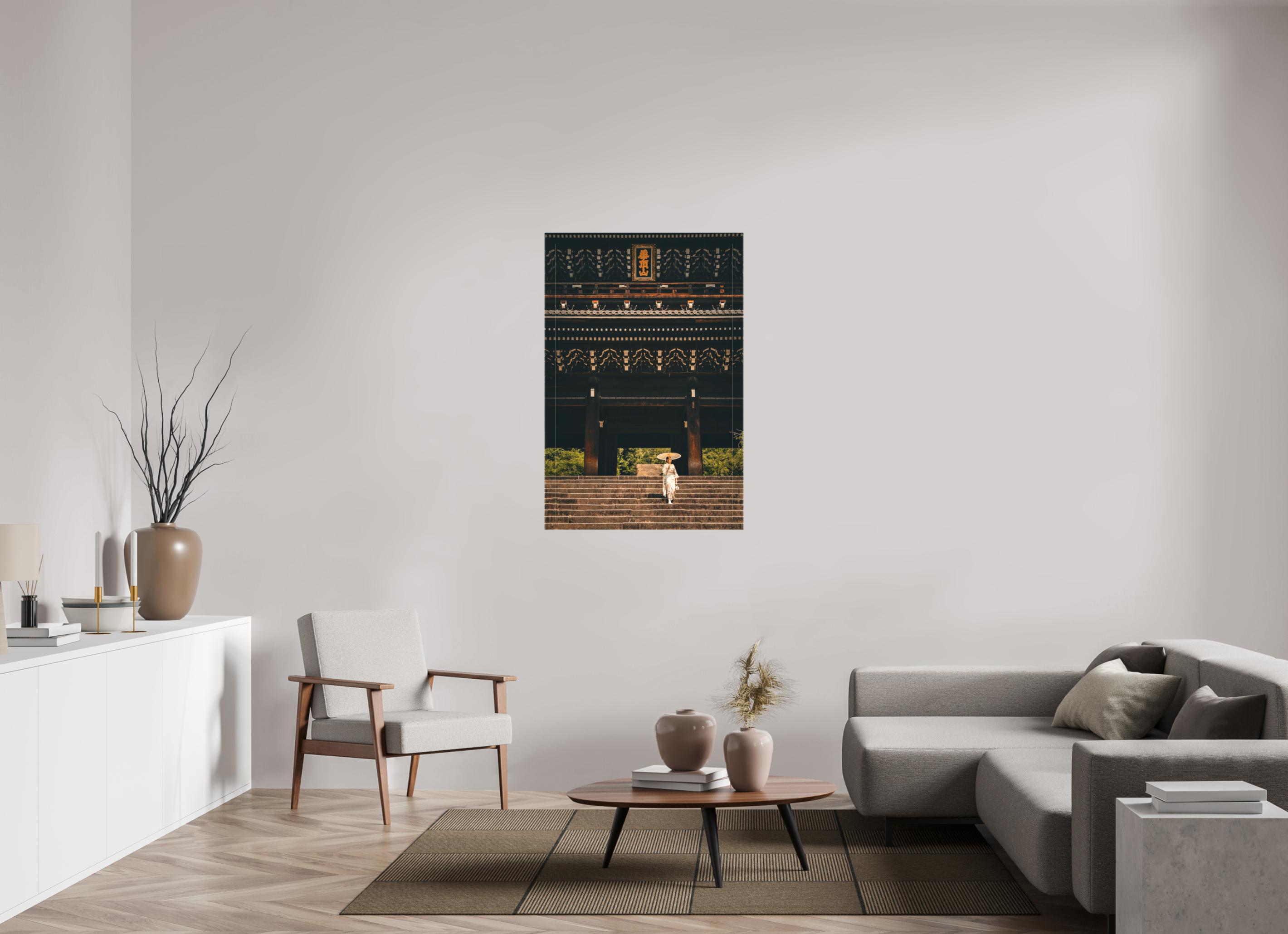 80 x 120 cm, Cadre simple Matte on Stretcher Frame Chion-in Temple