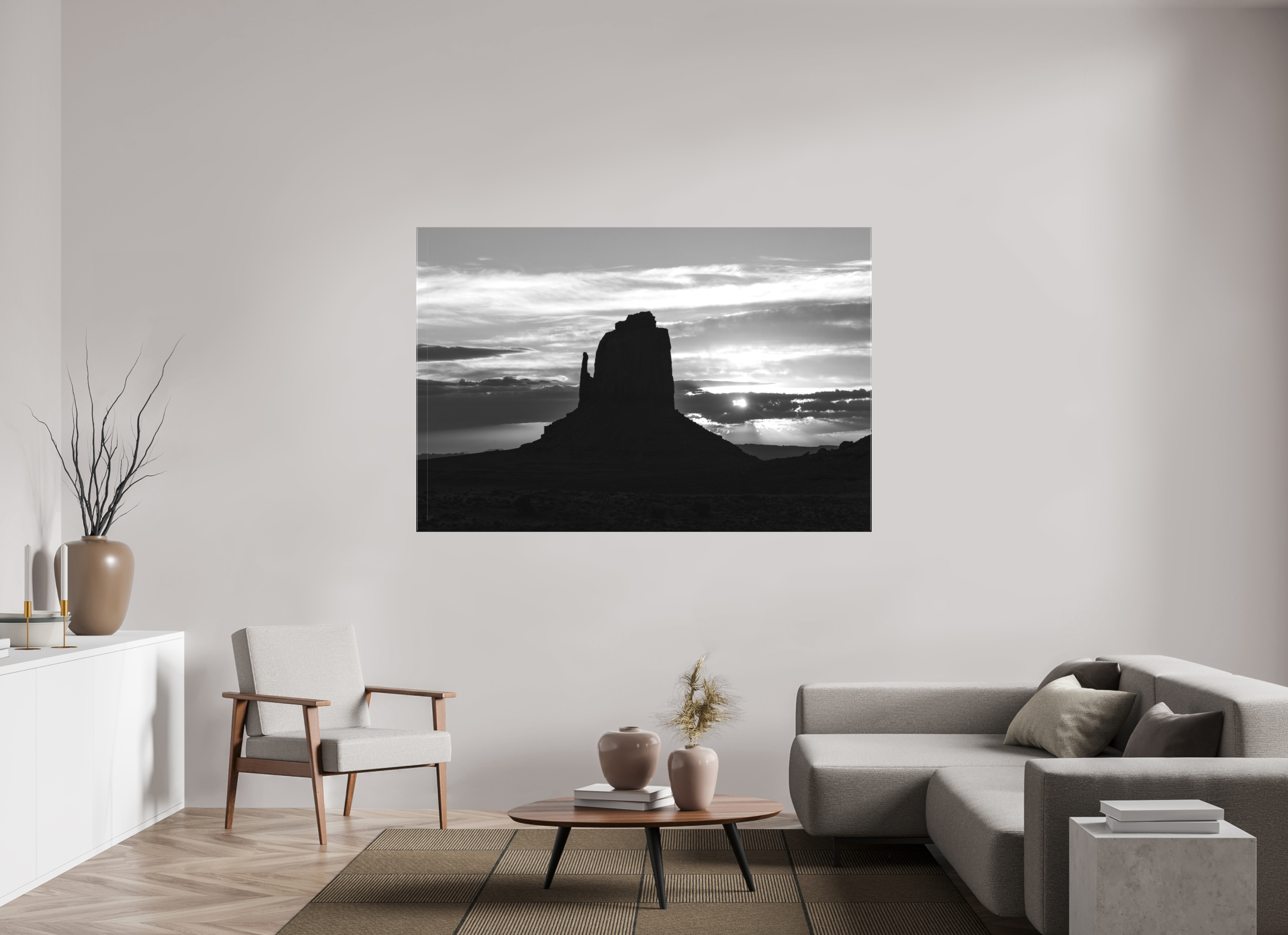 180 x 120 cm, Cadre simple Matte on Stretcher Frame East Mitten Butte