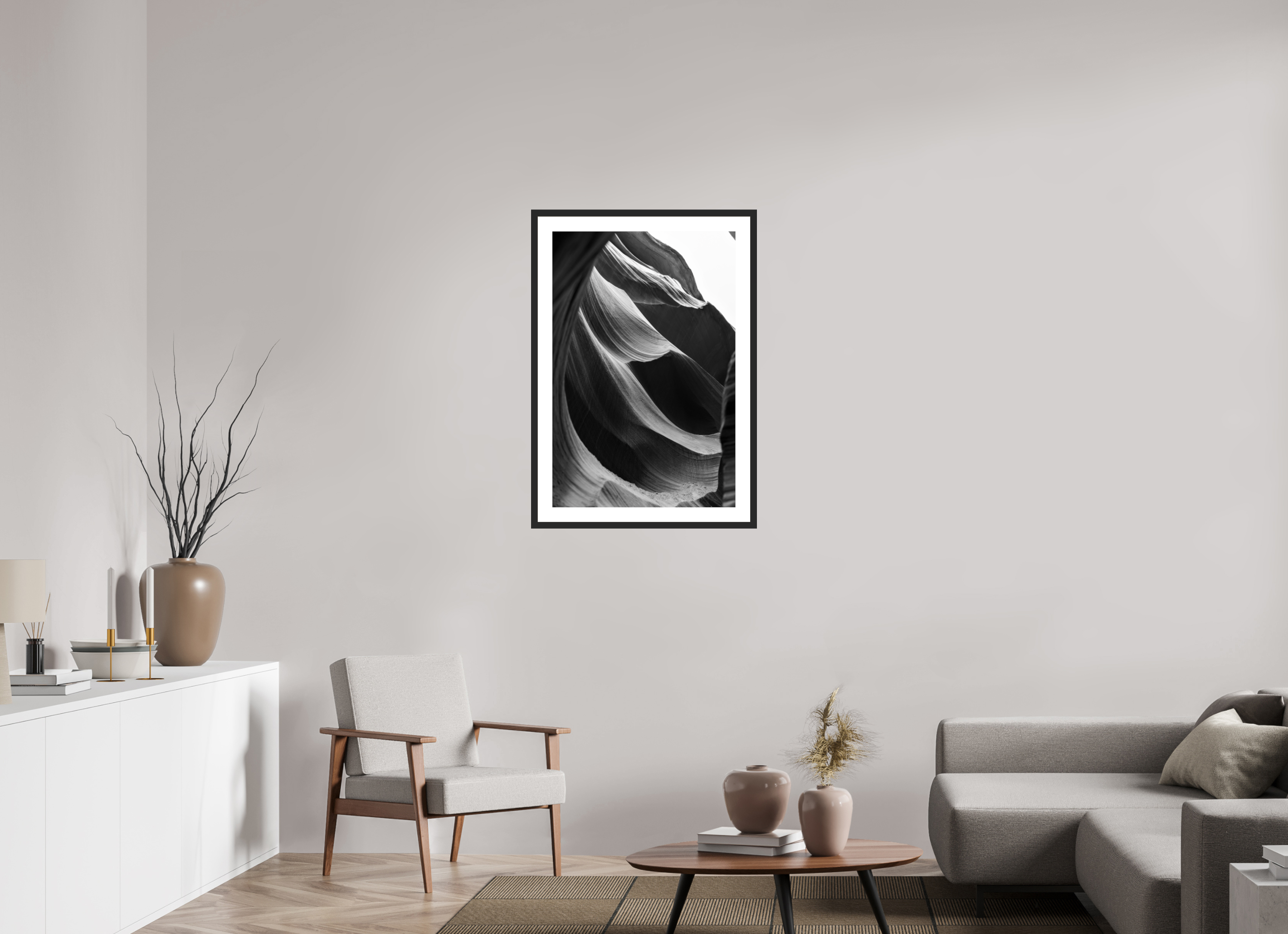 60 x 90 cm, Cadre avec passe partout Navaro