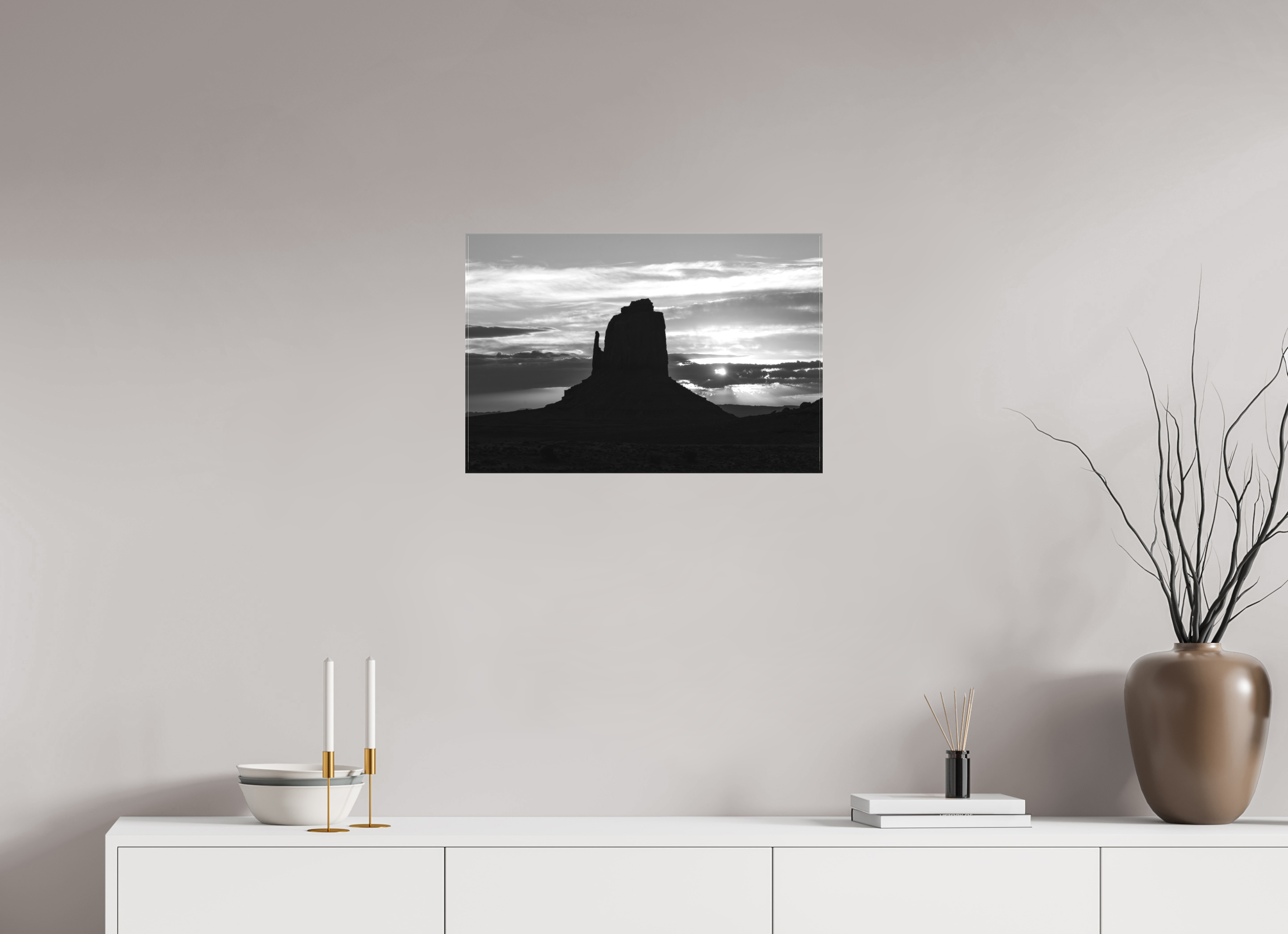 60 x 40 cm, Cadre simple Matte on Stretcher Frame East Mitten Butte