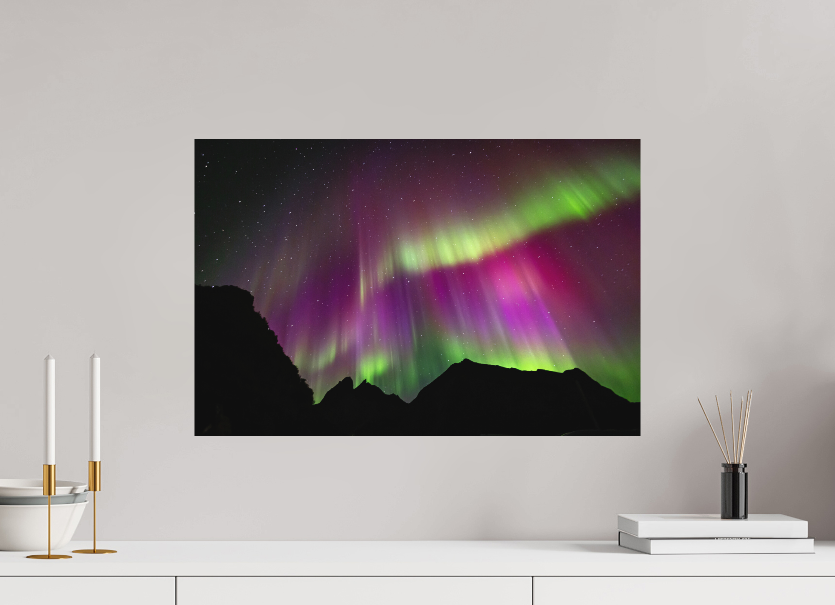 60 x 40 cm, Aluminium Northern Lights