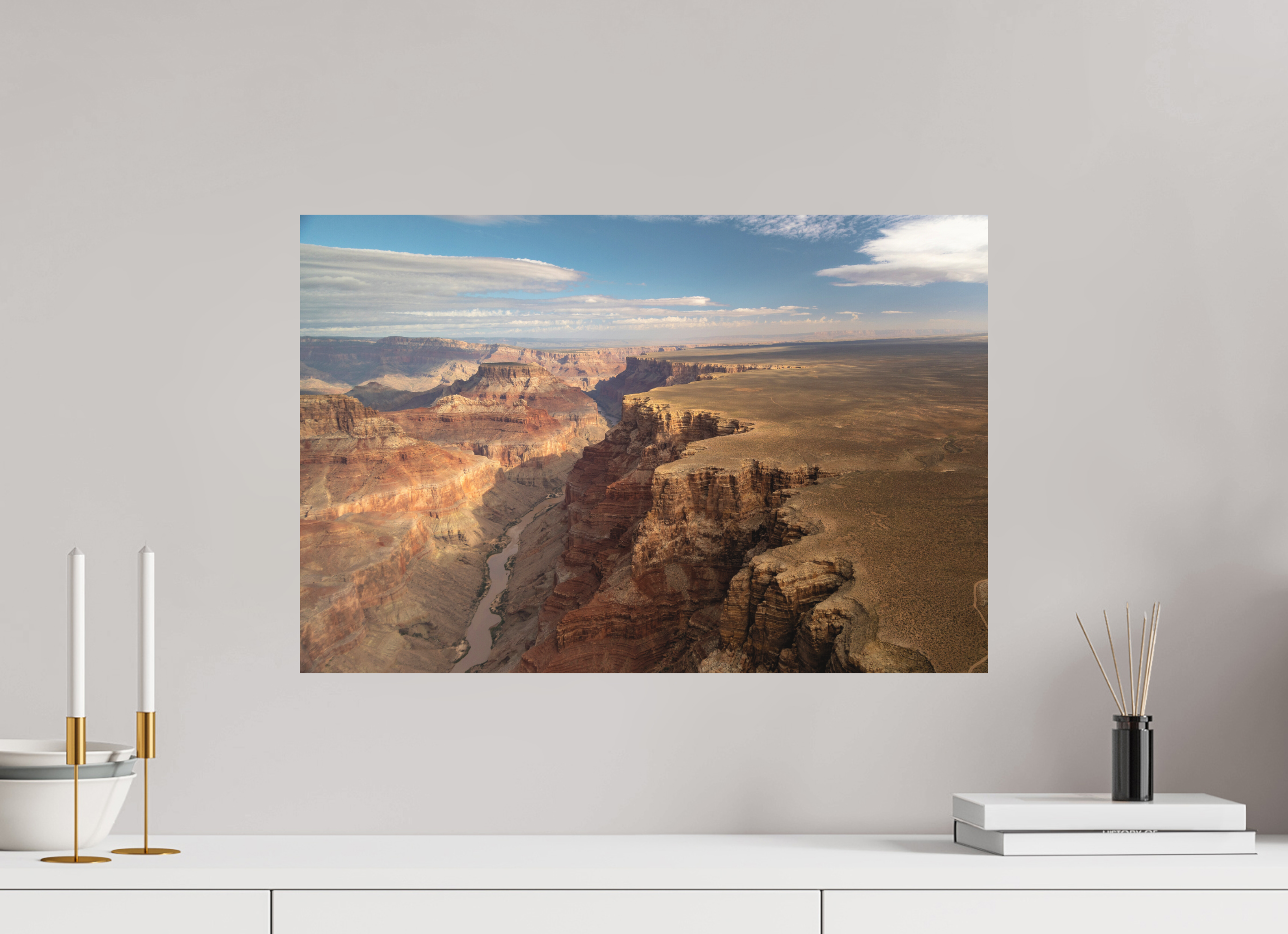 60 x 40 cm, Aluminium Grand Canyon vue du ciel