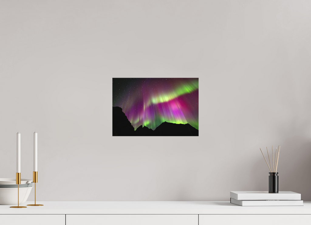 30 x 20 cm, Cadre simple Matte on Stretcher Frame Northern Lights