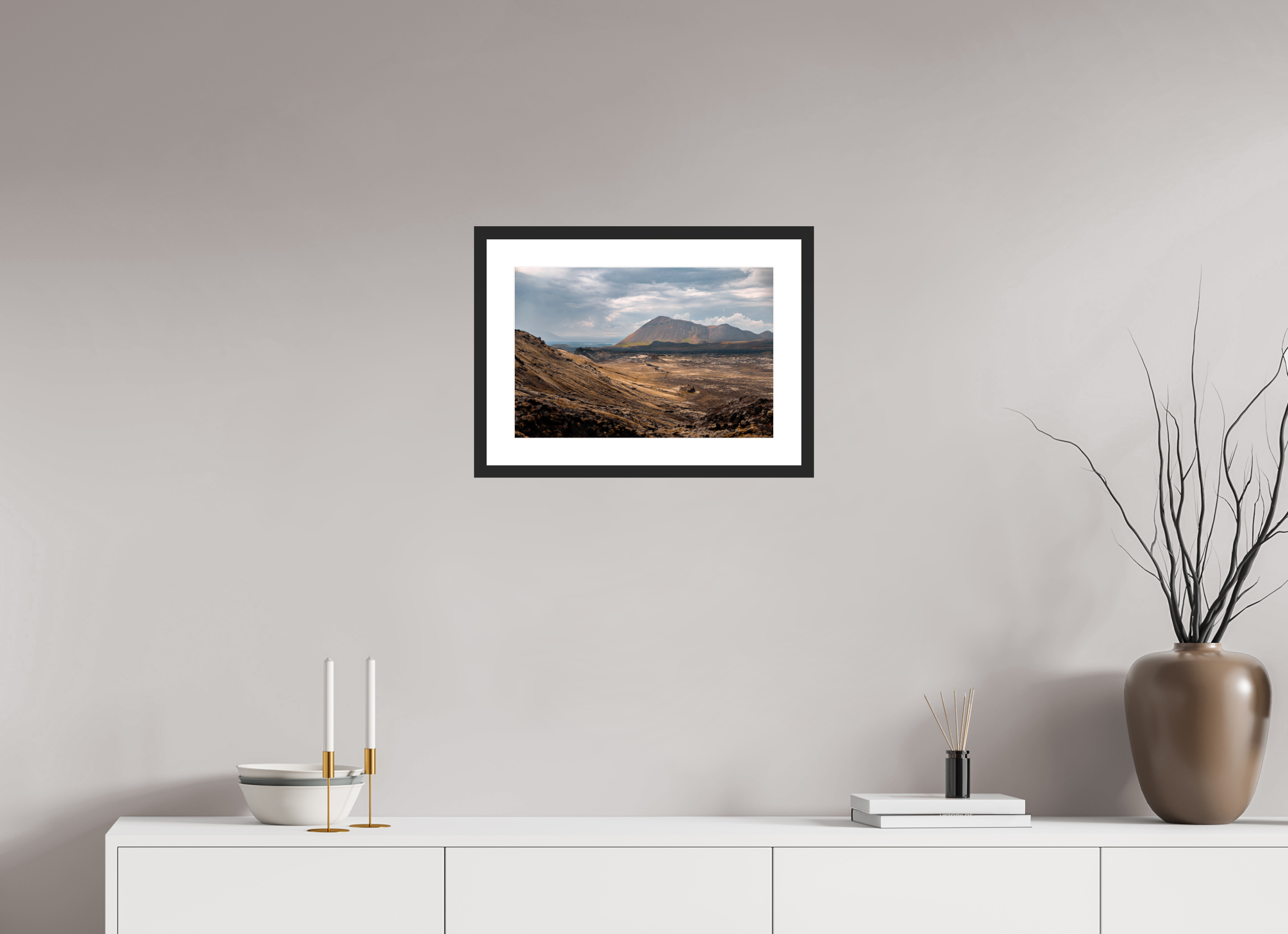 45 x 30 cm, Cadre avec passe partout Fire Land