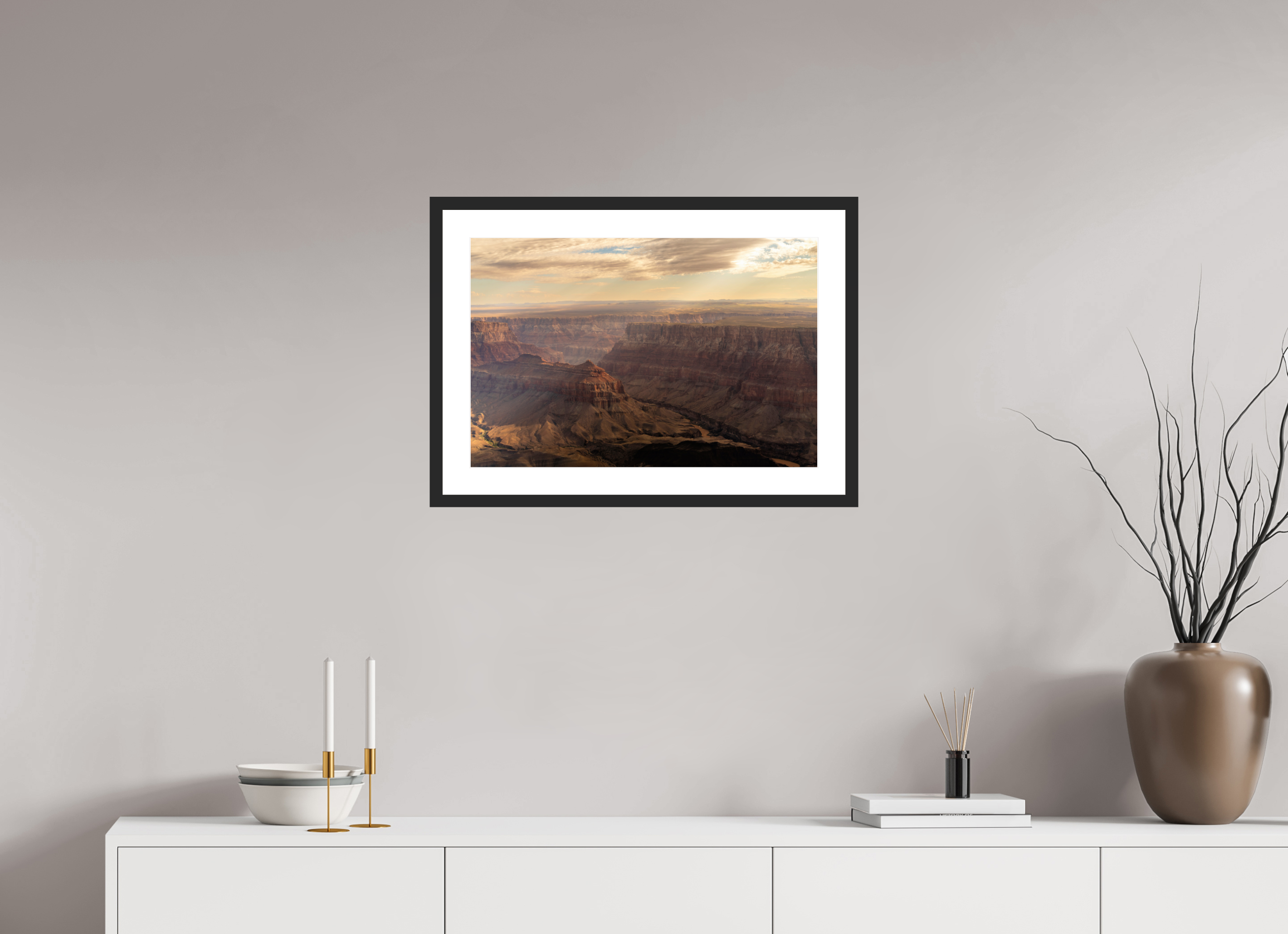 60 x 40 cm, Cadre avec passe partout Grand Canyon
