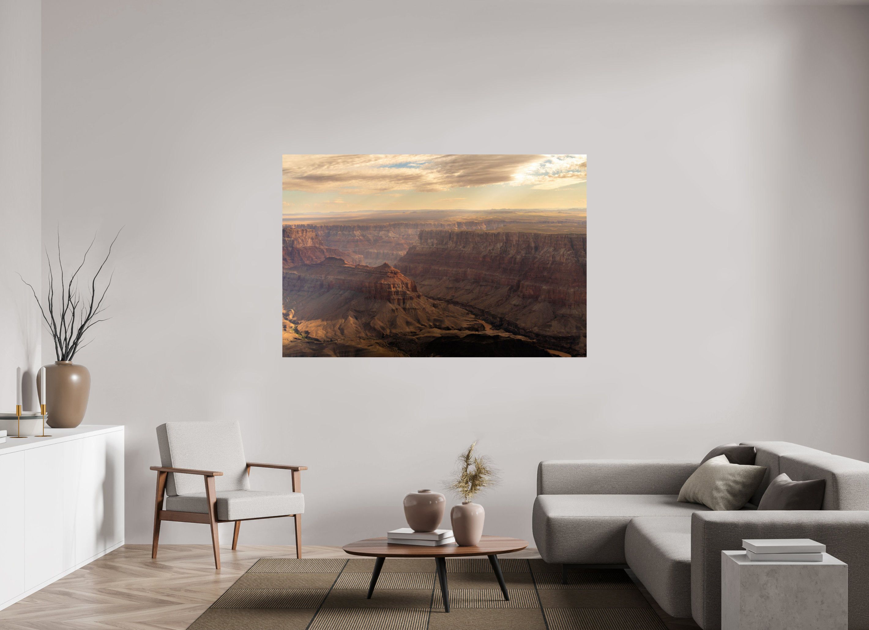180 x 120 cm, Papier Fuji Crystal Grand Canyon au coucher du Soleil