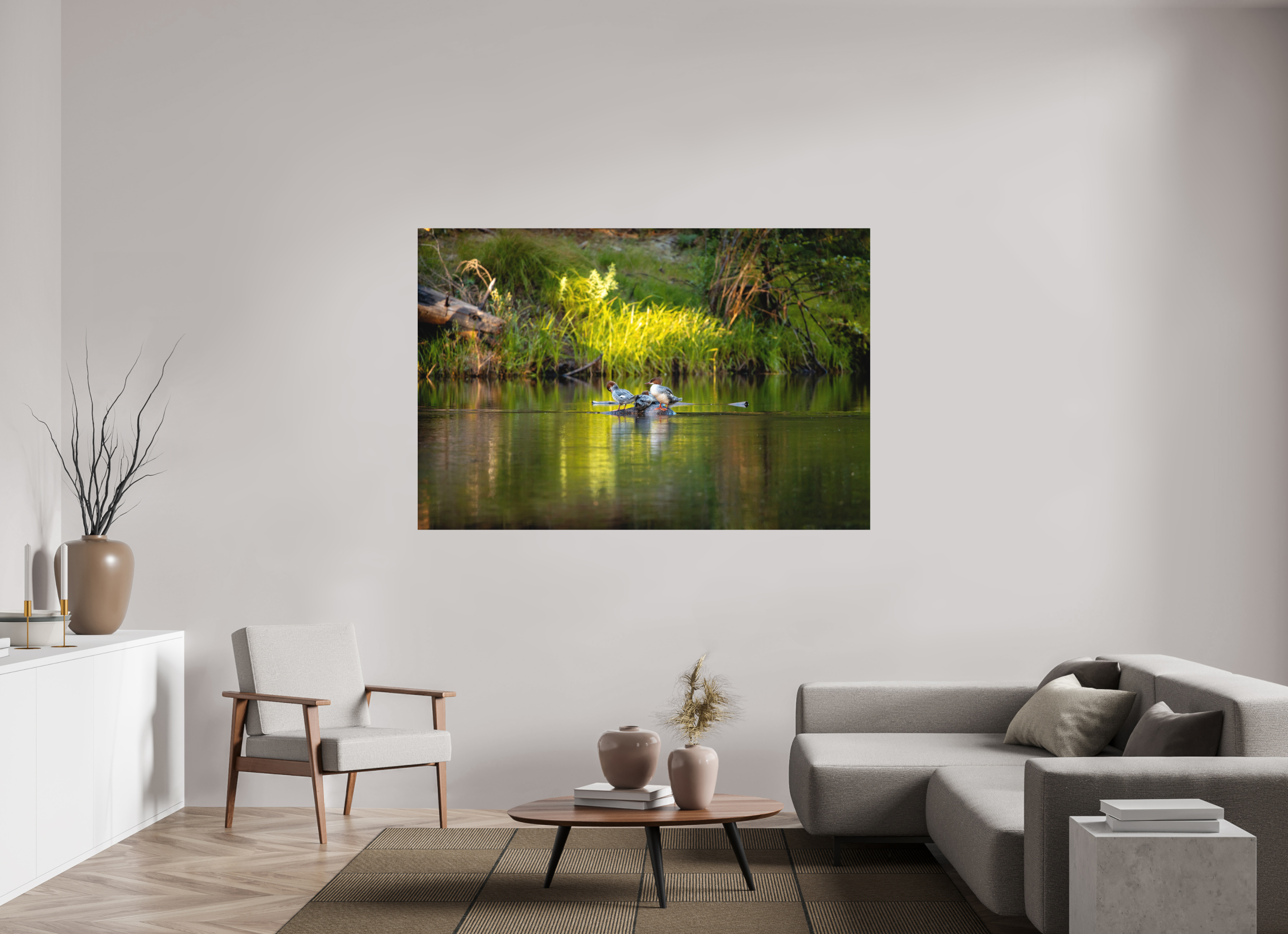 180 x 120 cm, Aluminium Mergus