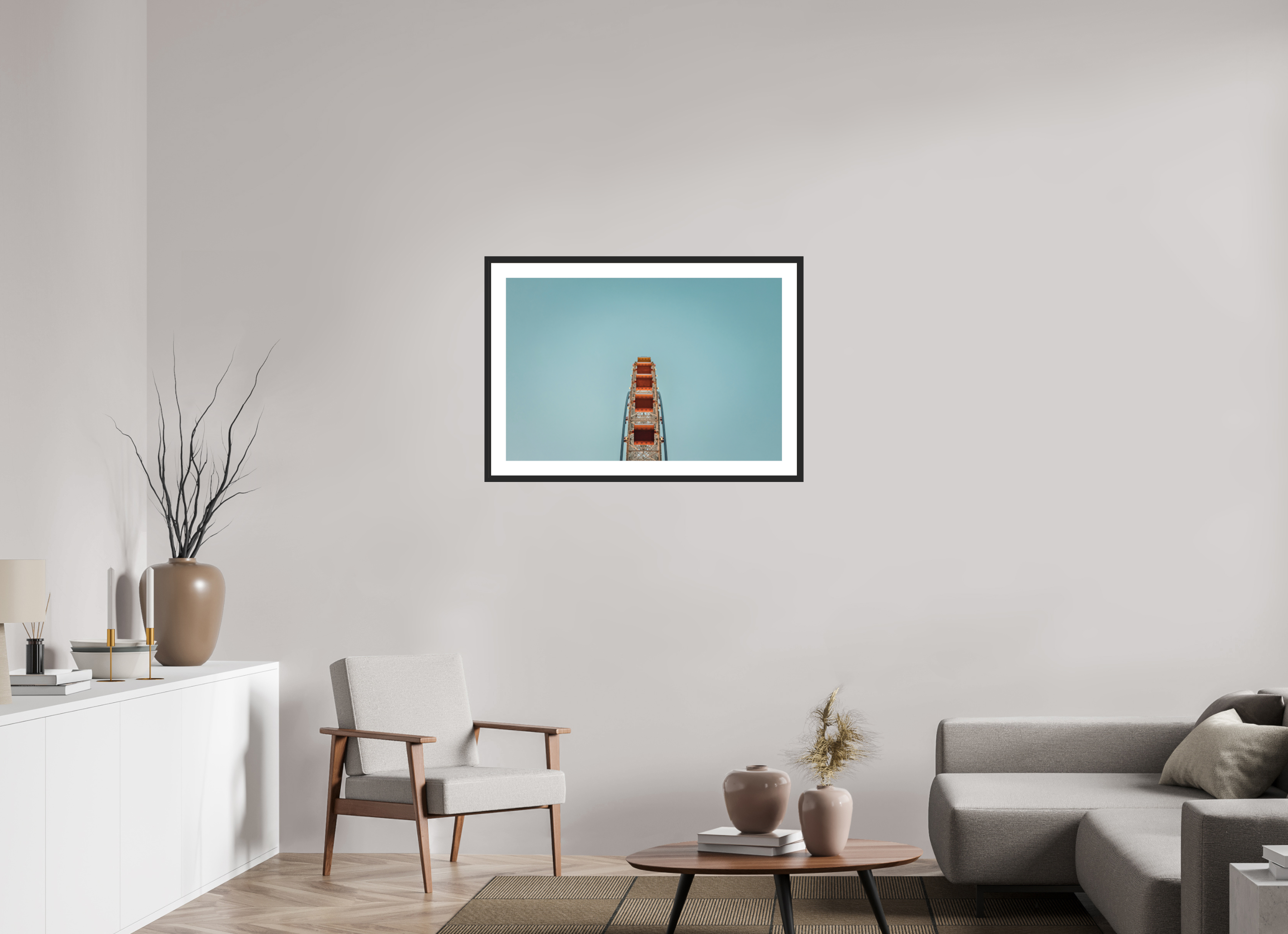 90 x 60 cm, Cadre avec passe partout Tempozan