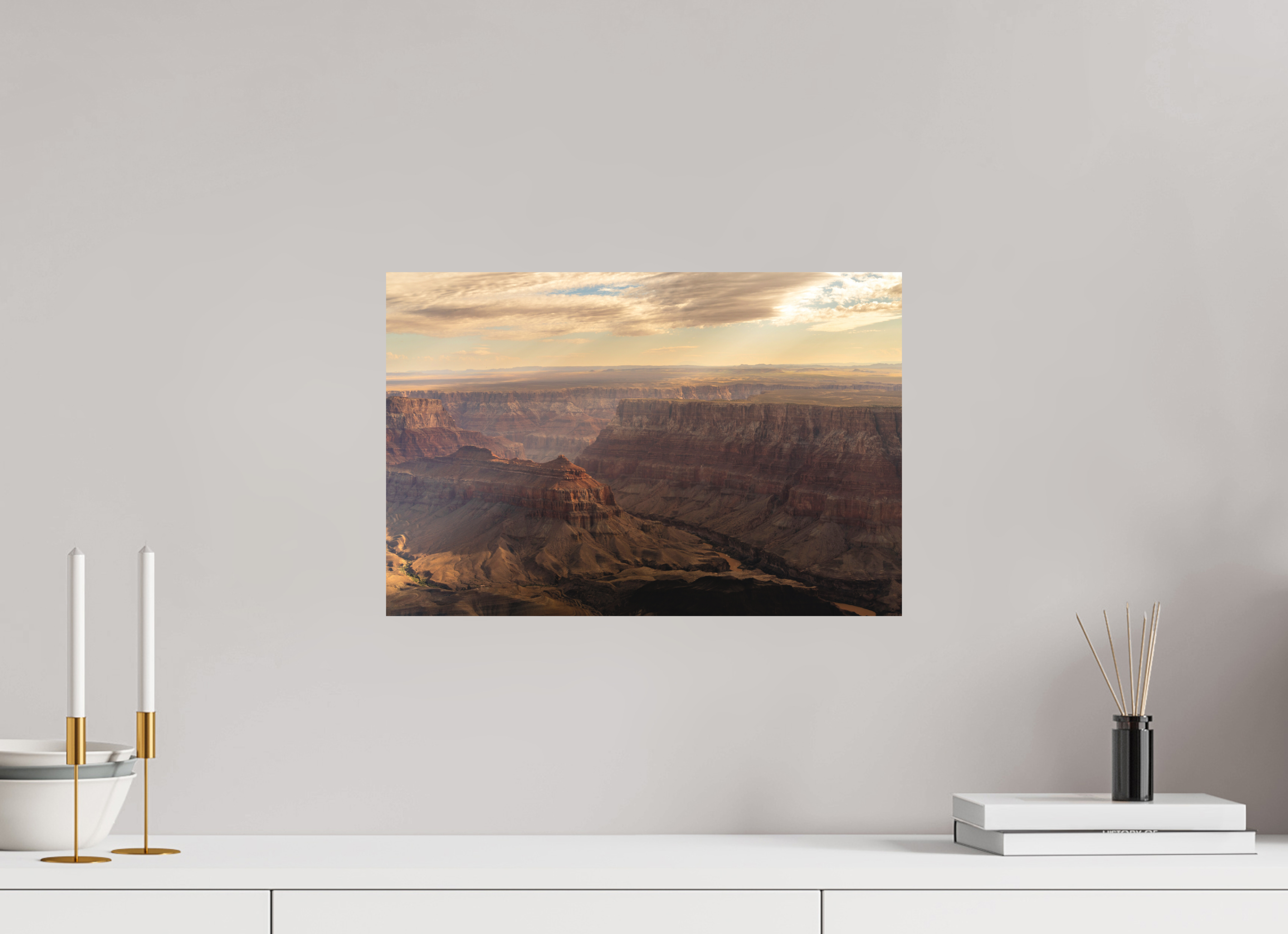 45 x 30 cm, Aluminium Grand Canyon au coucher du Soleil