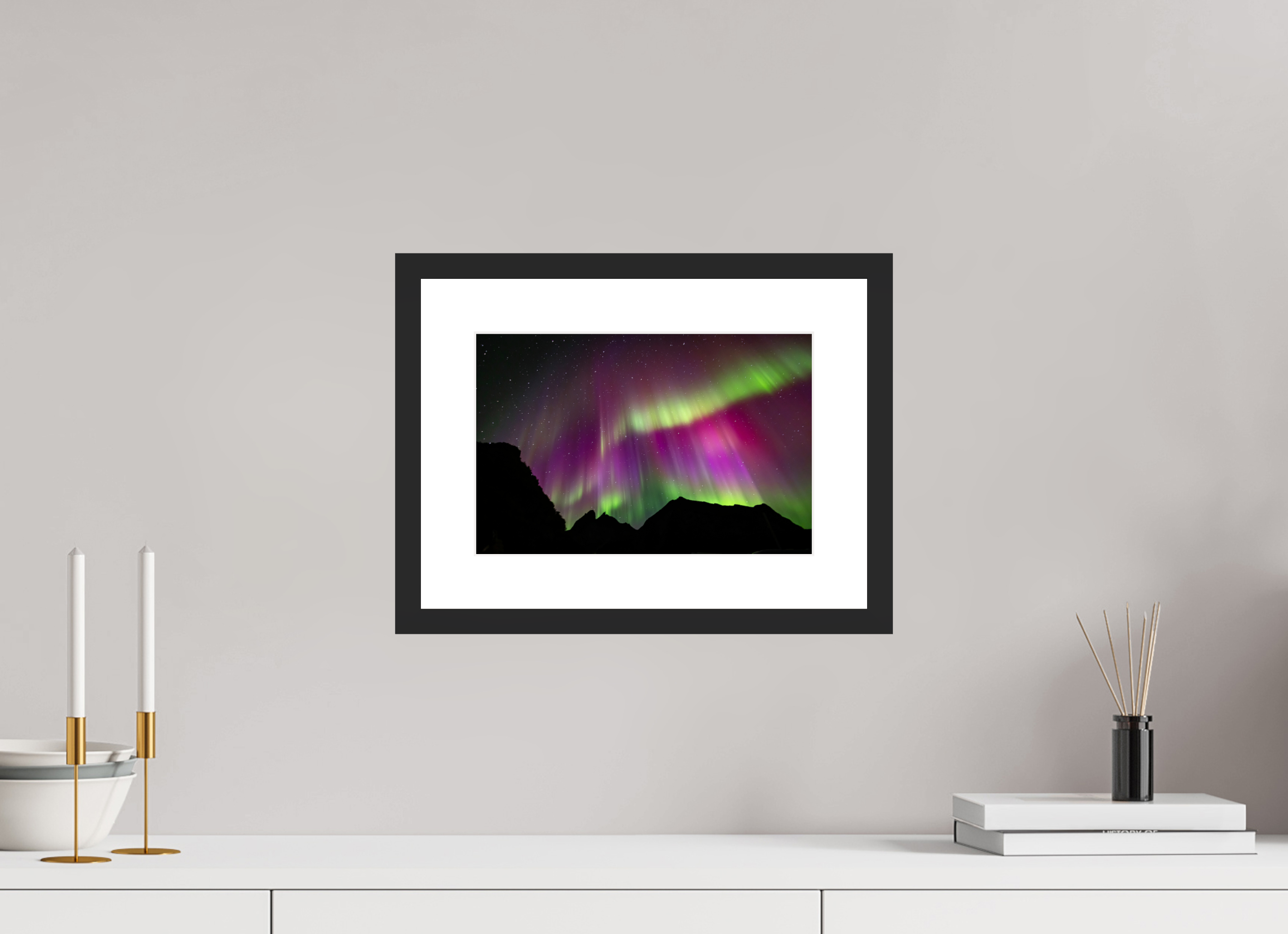 30 x 20 cm, Cadre avec passe partout Northern Lights