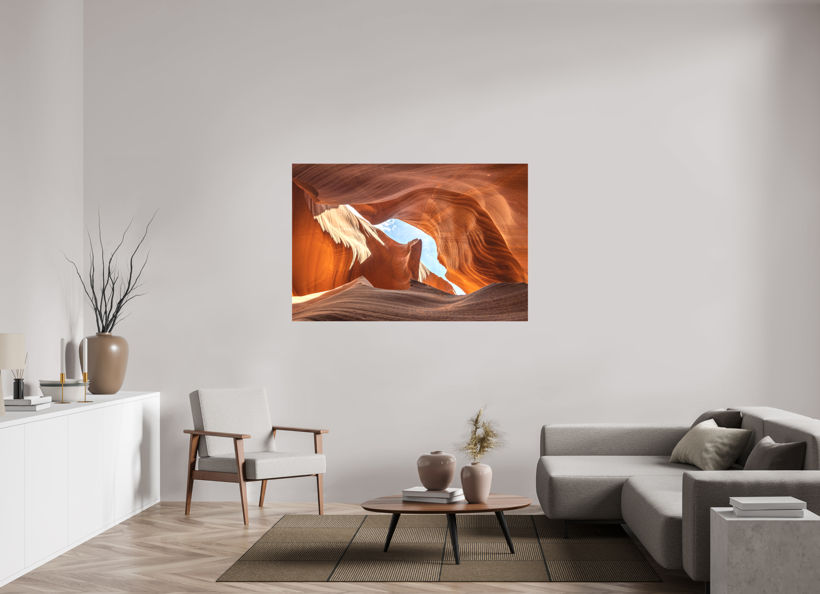 150 x 100 cm, Cadre simple Matte on Stretcher Frame Antelope Canyon