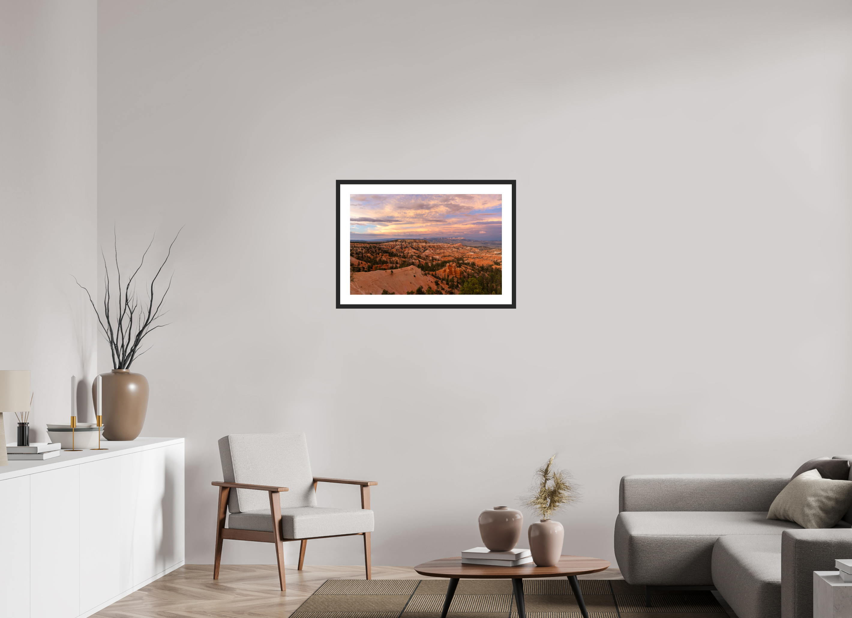 75 x 50 cm, Cadre avec passe partout Bryce Canyon